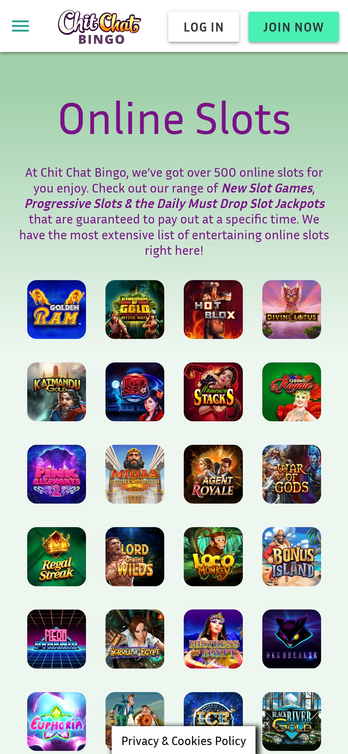 ChitChat Bingo Casino Mobile Games Review