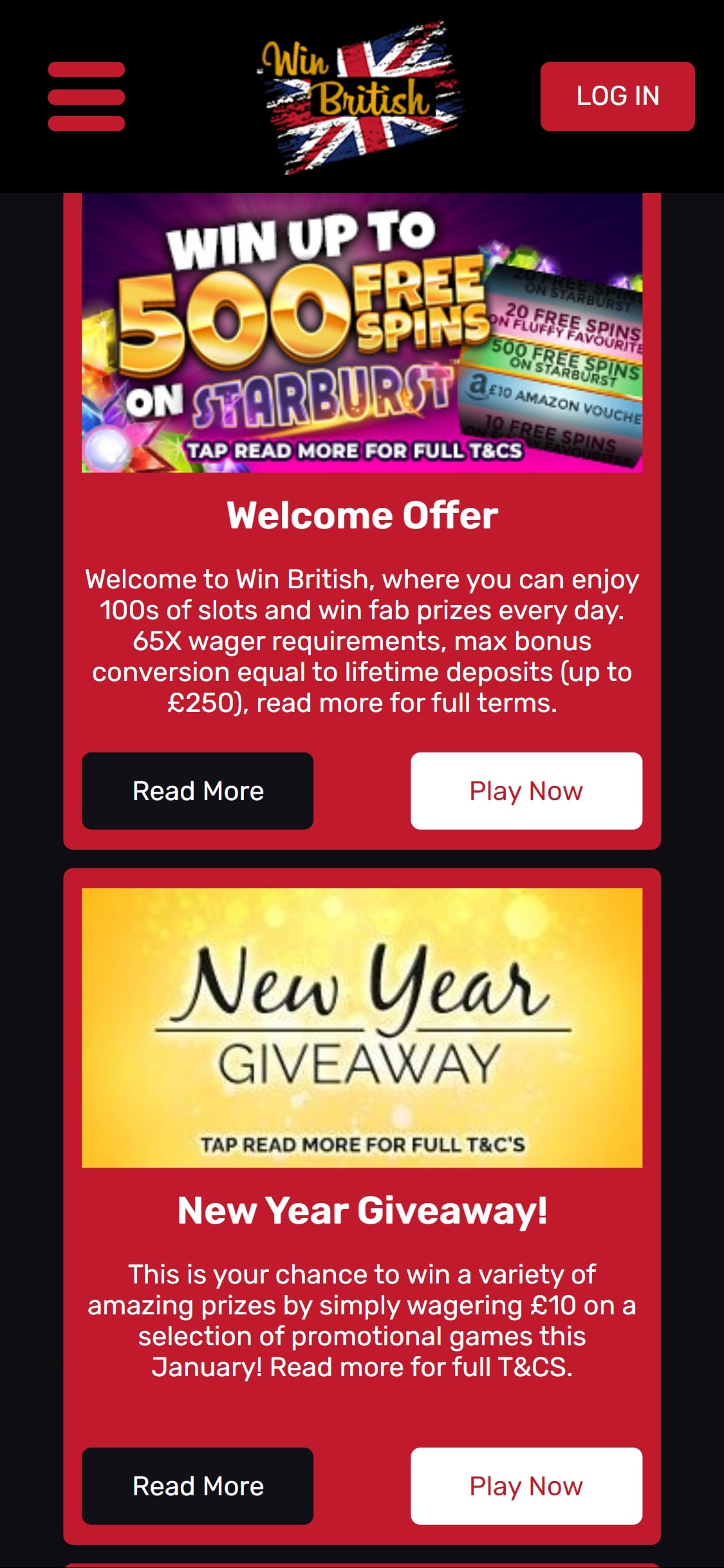 Win British Casino Mobile No Deposit Bonus Review