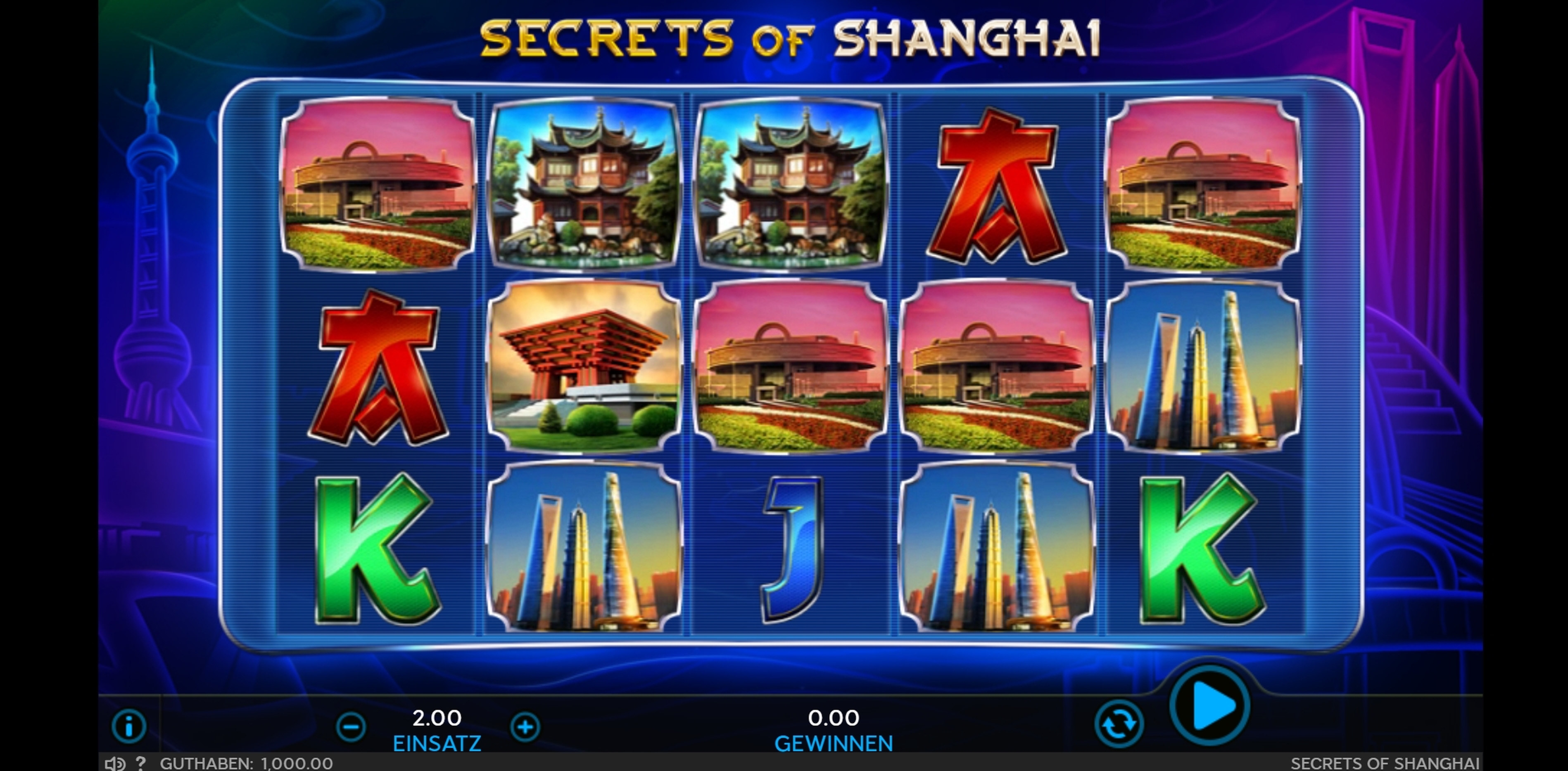 Reels in Secrets Of Shanghai Slot Game by 888 Gaming