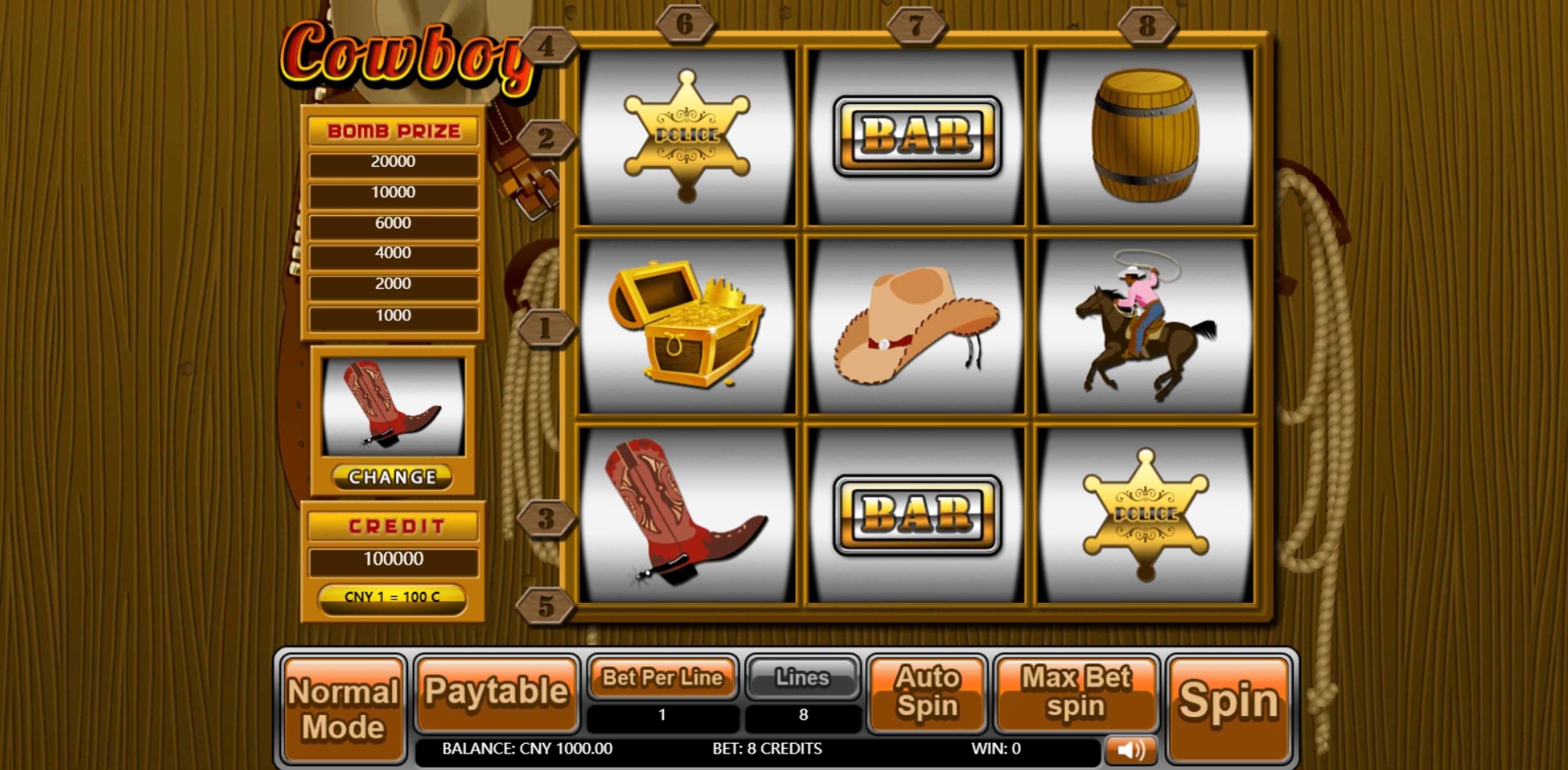 Win Money in Cowboy (Aiwin Games) Free Slot Game by Aiwin Games