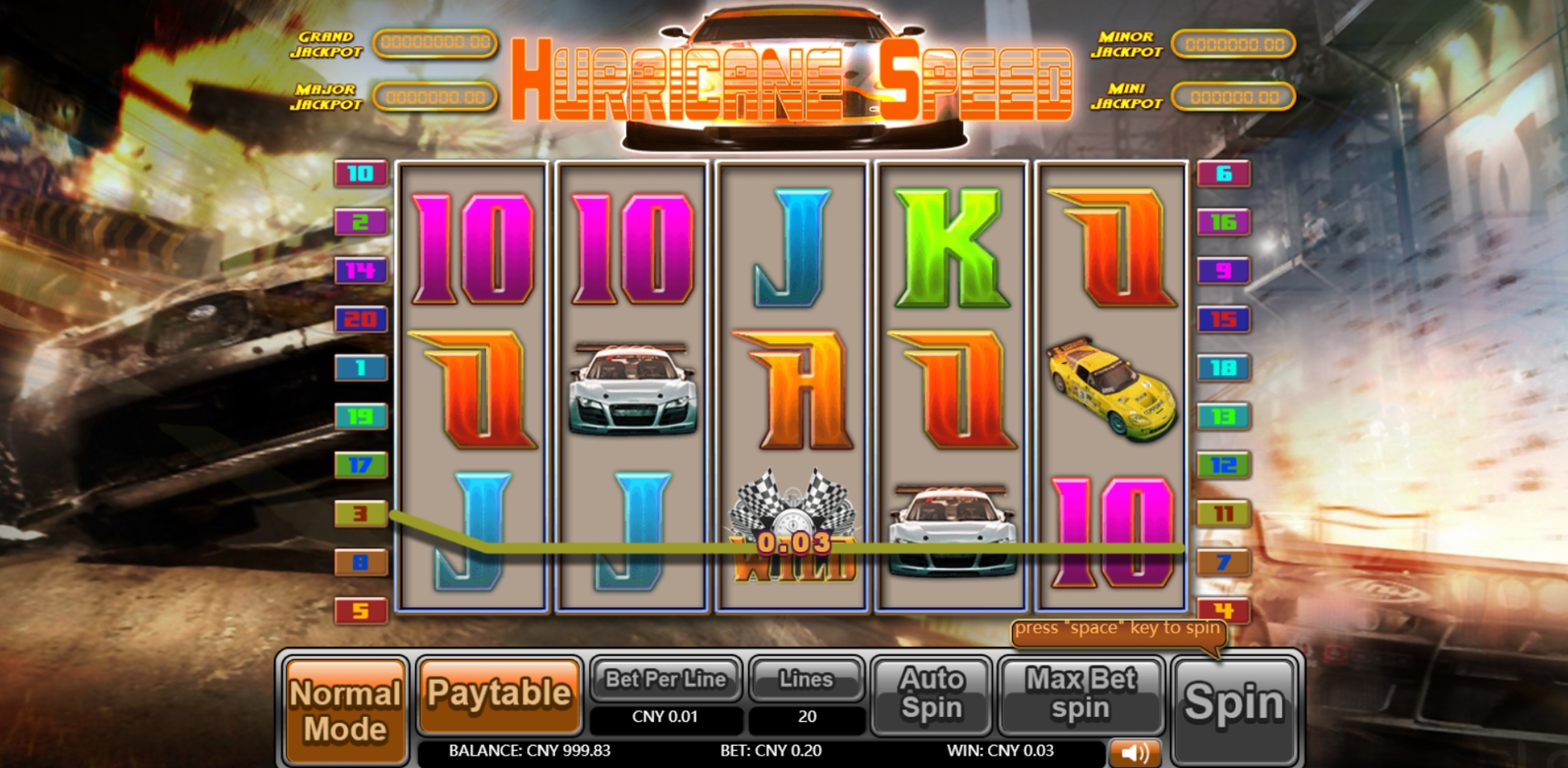 Win Money in Hurricane Speed Free Slot Game by Aiwin Games
