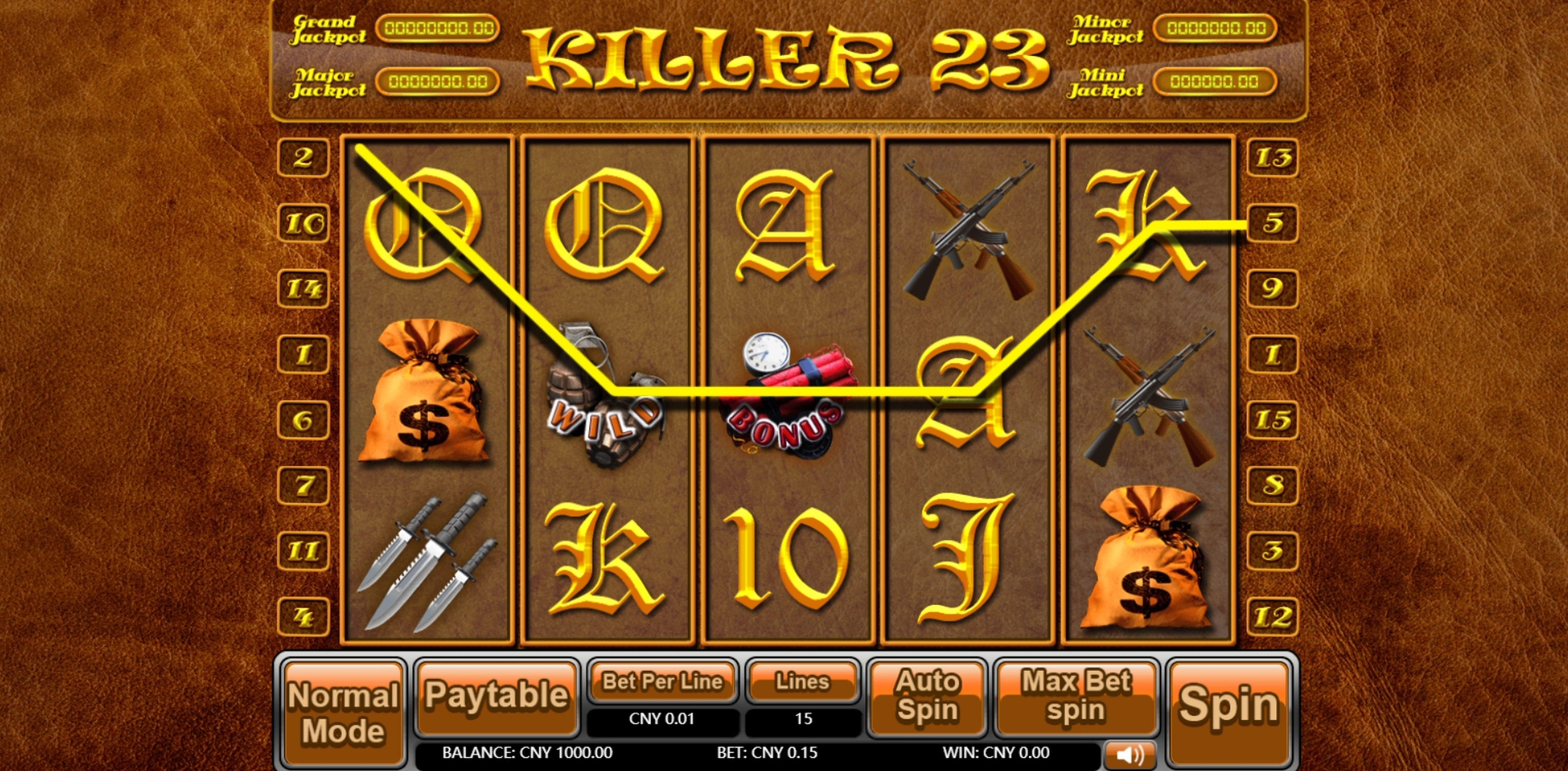 Win Money in Killer 23 Free Slot Game by Aiwin Games