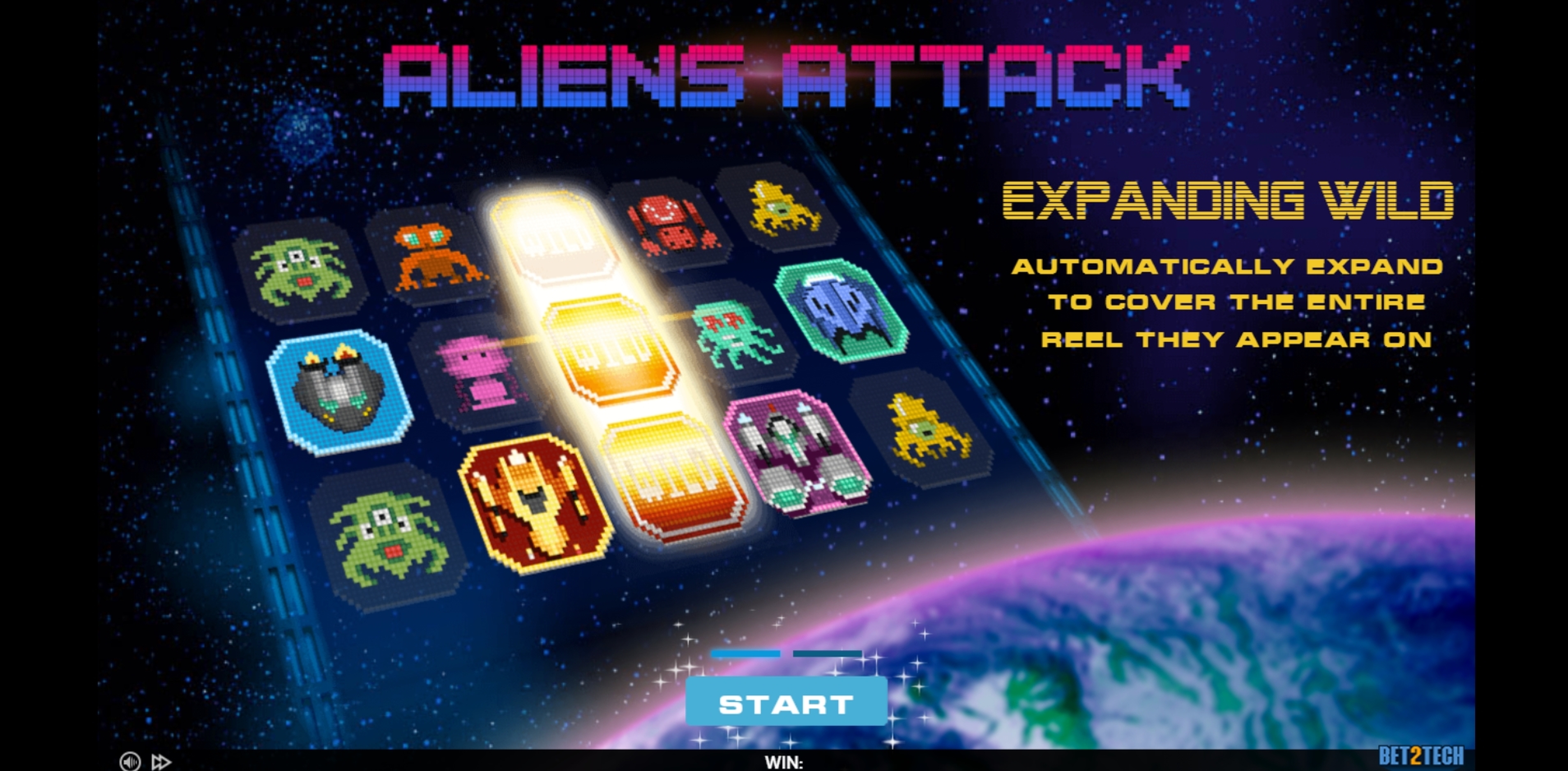 Play Alien Attack (Bet2Tech) Free Casino Slot Game by Bet2Tech