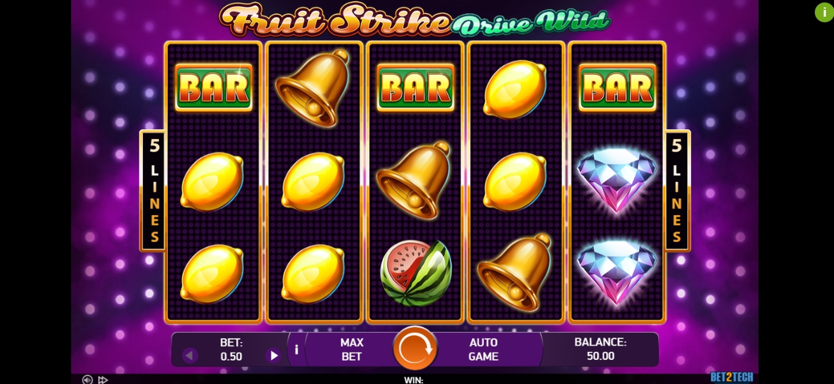 Reels in Fruit Strike: Drive Wild Slot Game by Bet2Tech