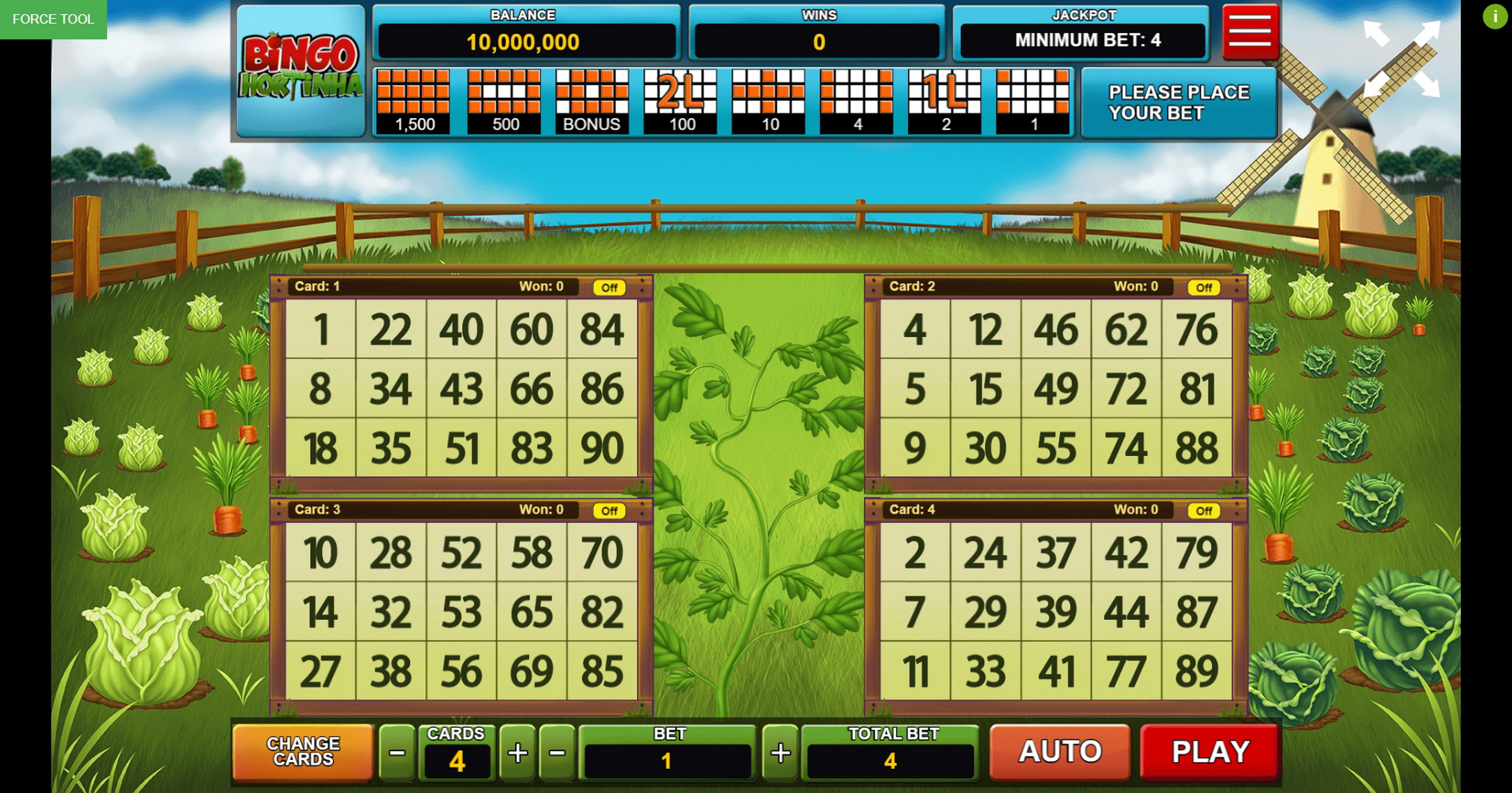 Reels in Bingo Hortinha Slot Game by Caleta Gaming