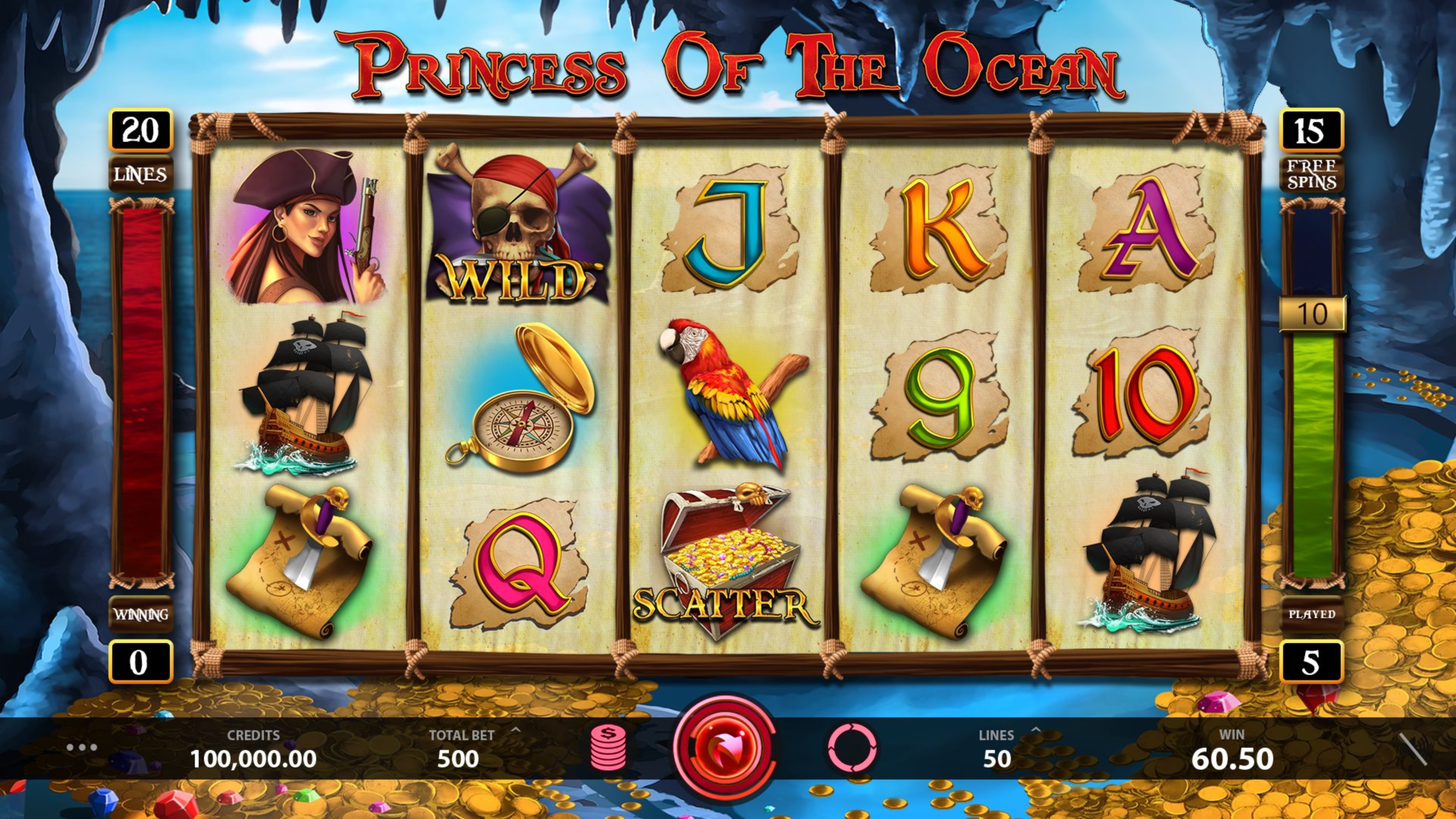 The Princess of the Ocean Online Slot Demo Game by Caleta Gaming