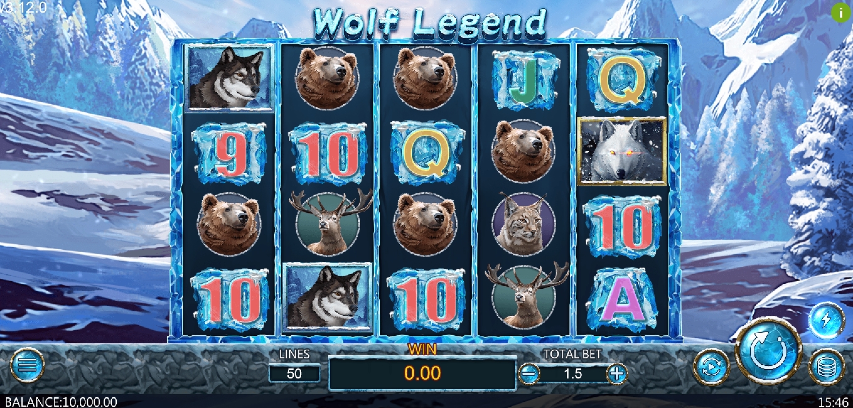 Reels in Wolf Legend Slot Game by Dragoon Soft