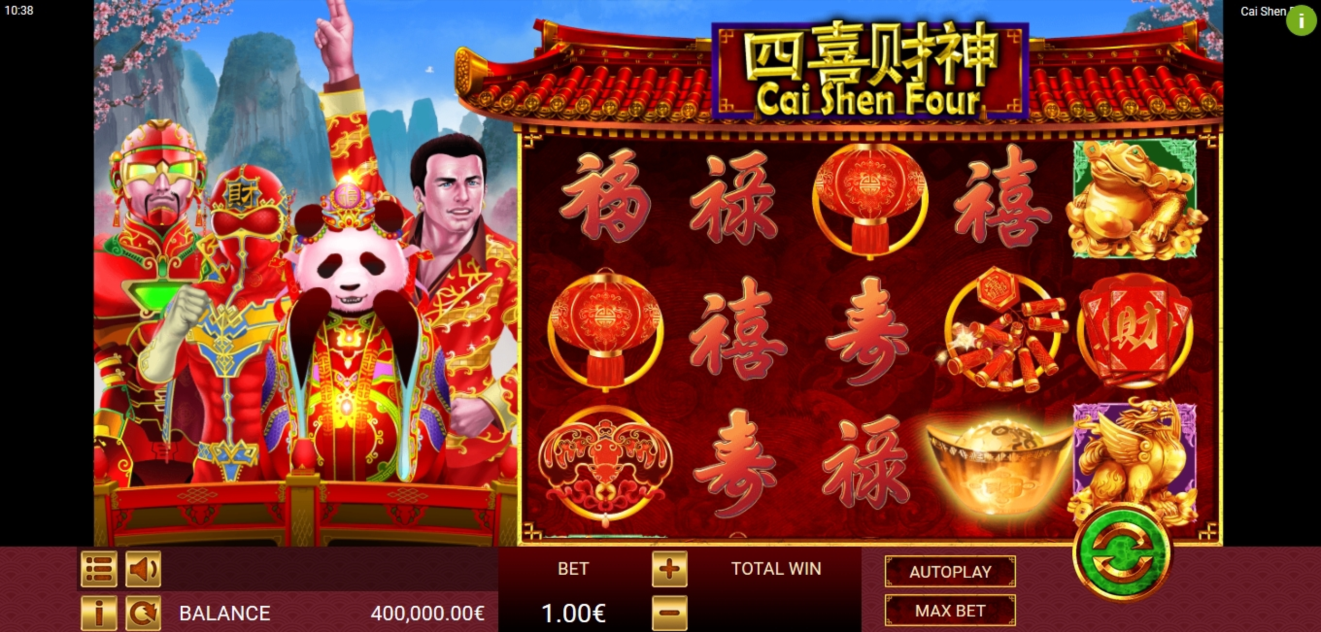 Reels in Cai Shen Four Slot Game by Gamatron