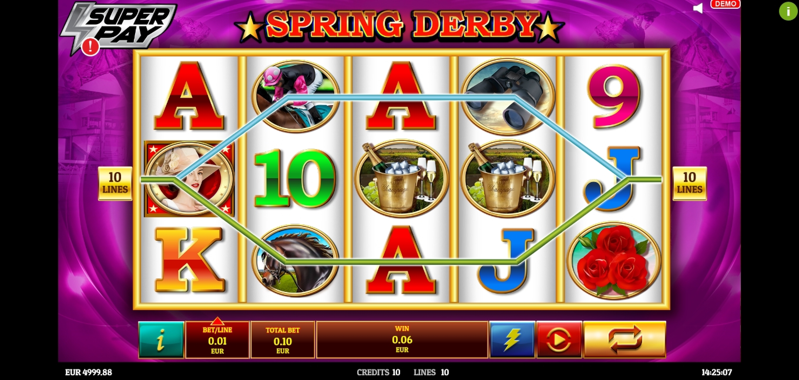Win Money in Spring Derby Free Slot Game by Givme Games