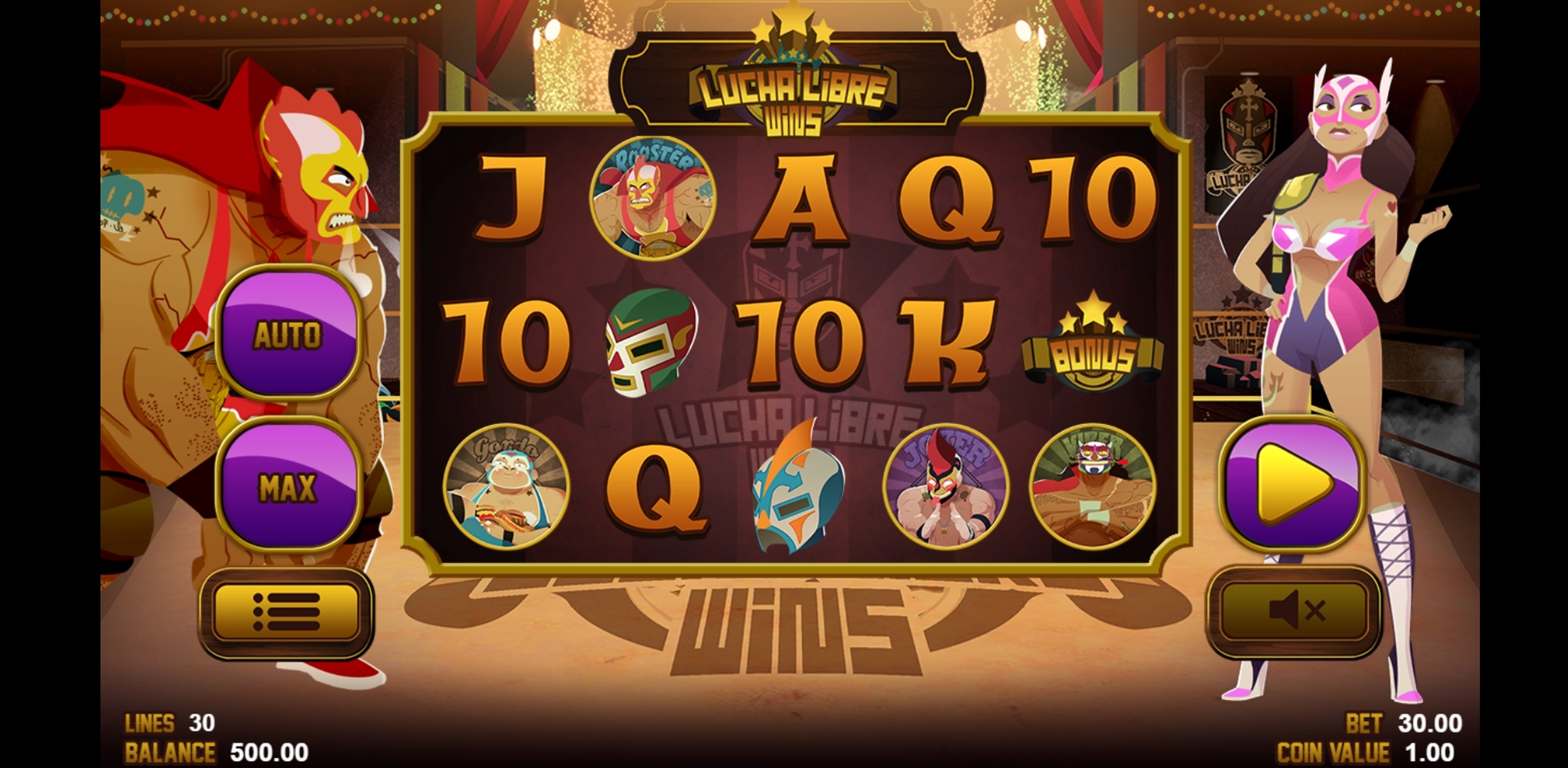Reels in Lucha Libre Wins Slot Game by Magma