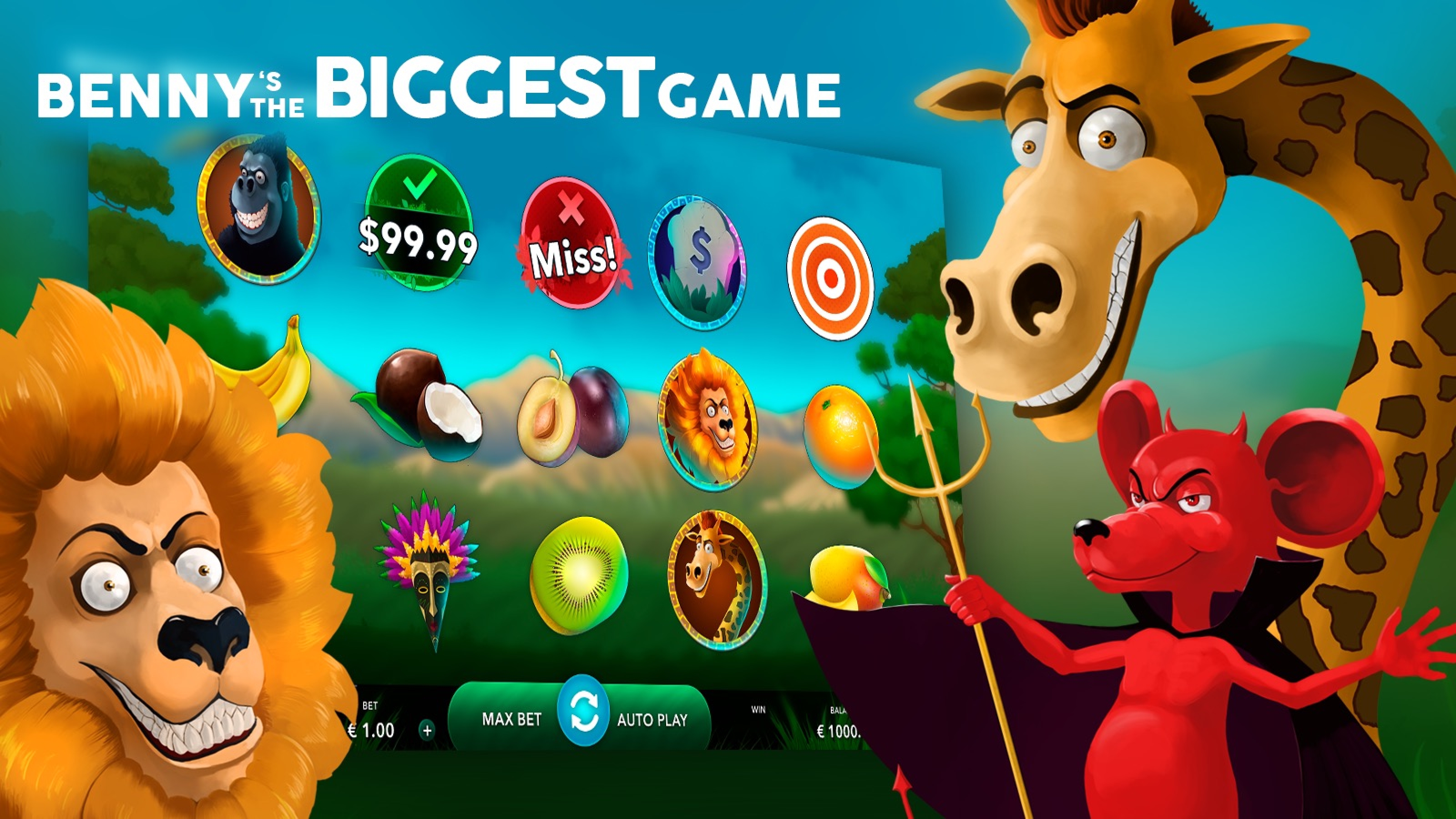 The Benny's the Biggest Game Online Slot Demo Game by Mascot Gaming
