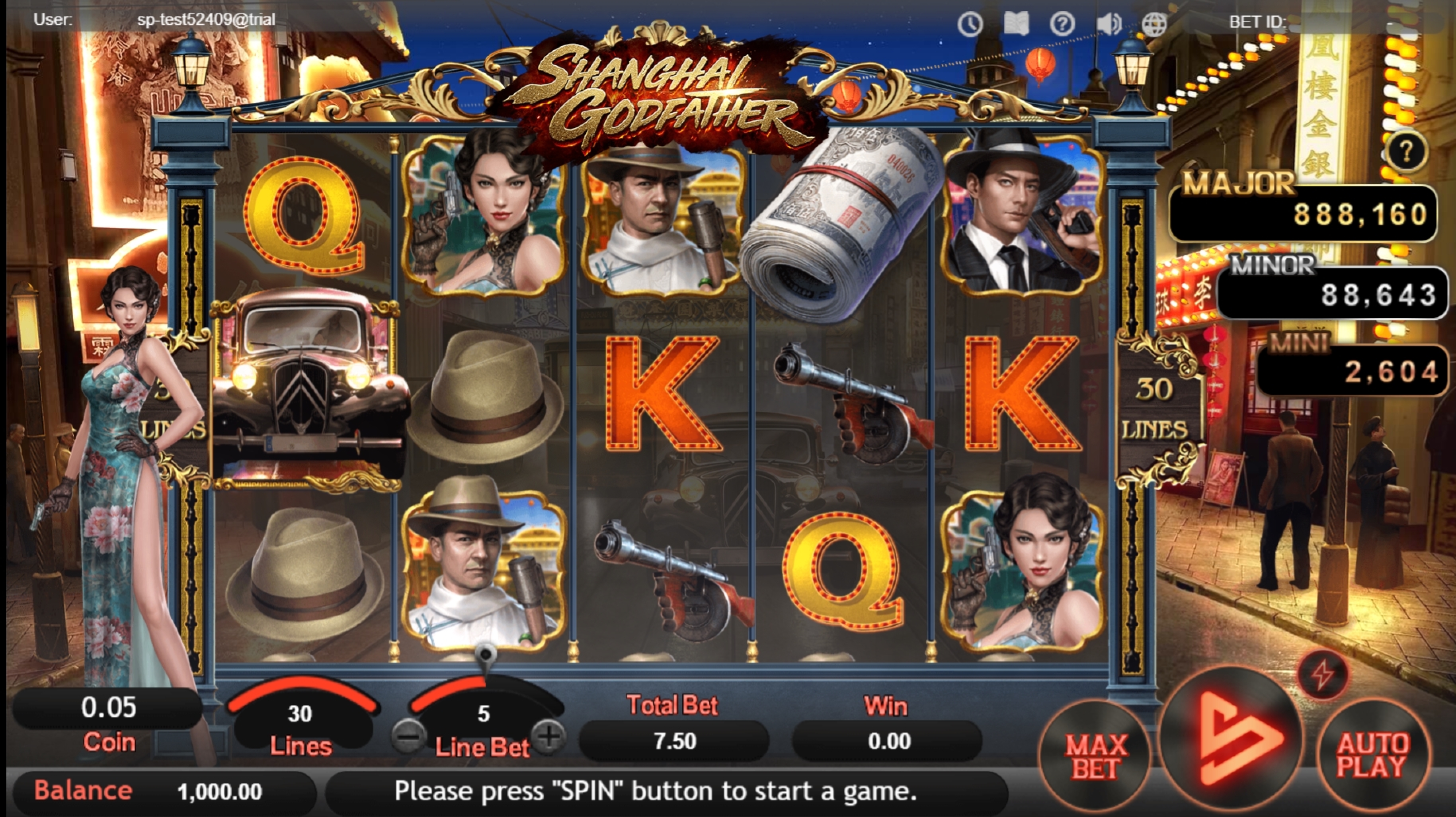 Reels in Shanghai Godfather Slot Game by SimplePlay