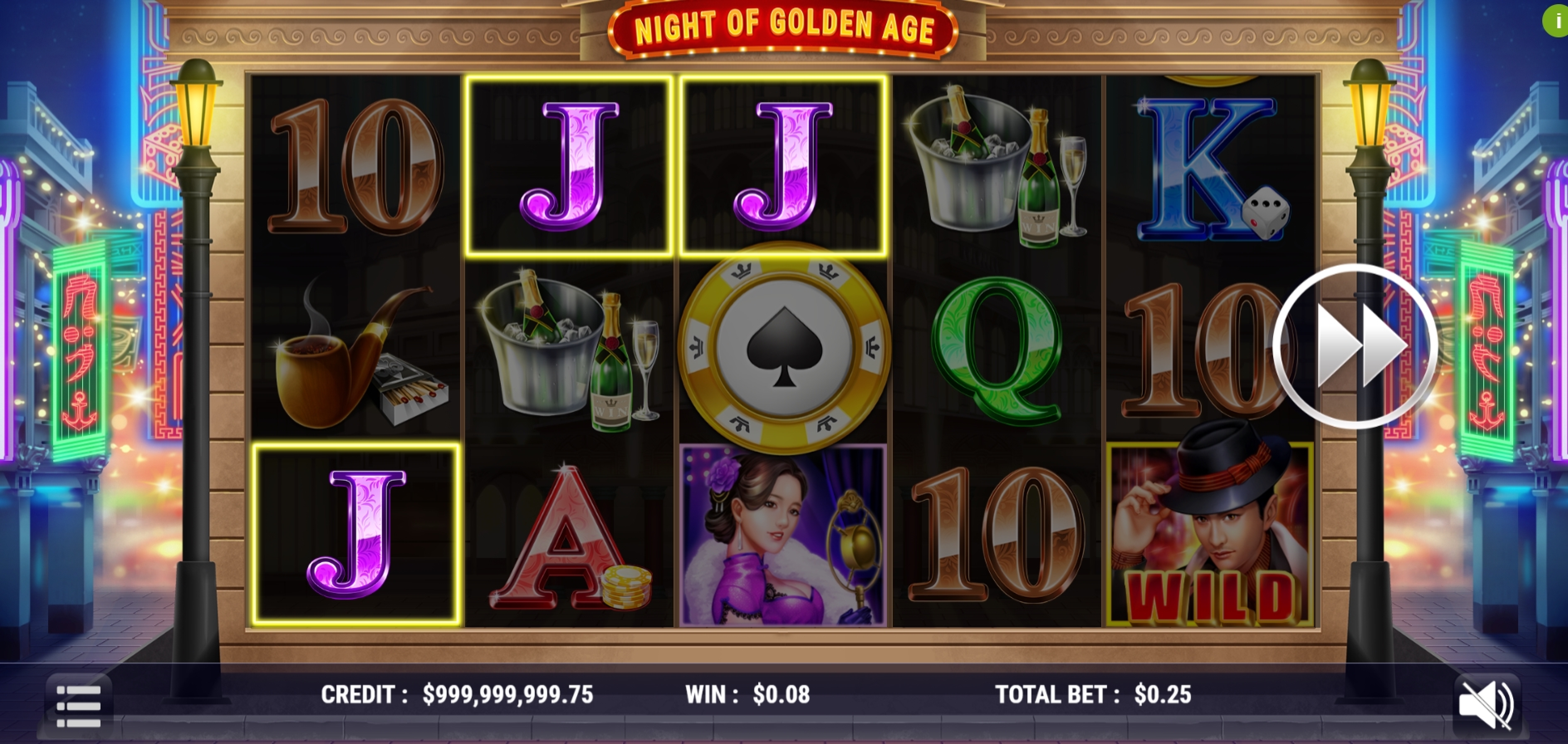Win Money in Night of Golden Age Free Slot Game by Slot Factory
