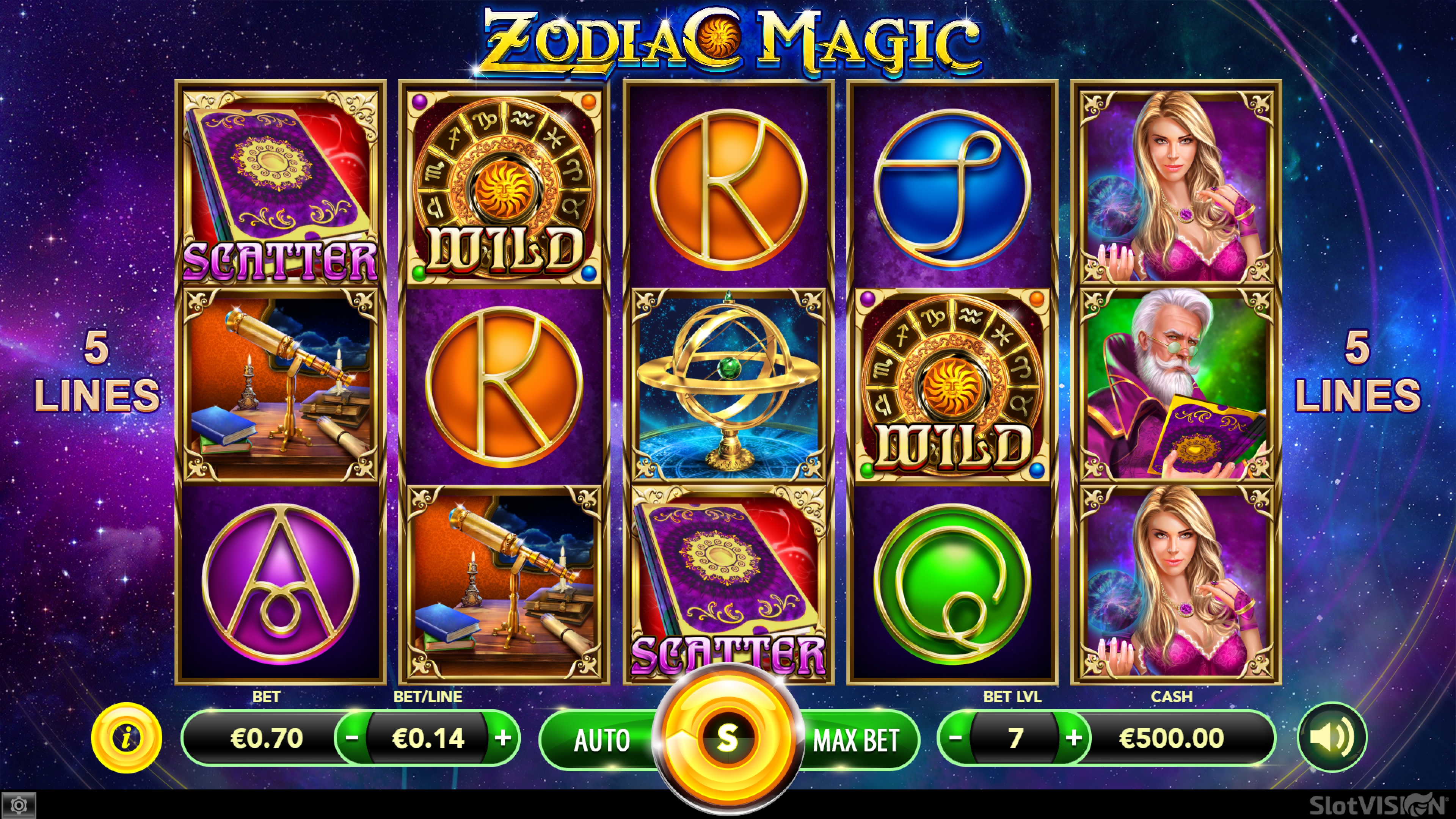 The Zodiac Magic Online Slot Demo Game by SlotVision