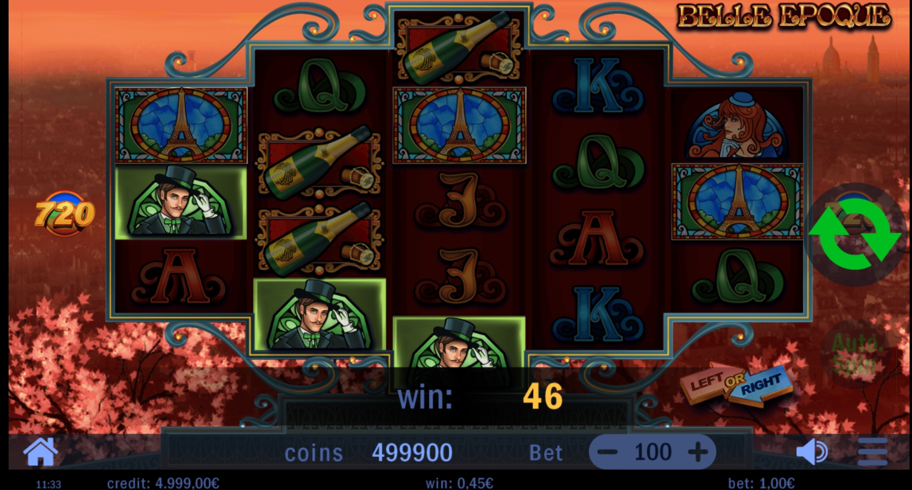 Win Money in Belle Epoque Free Slot Game by Swintt