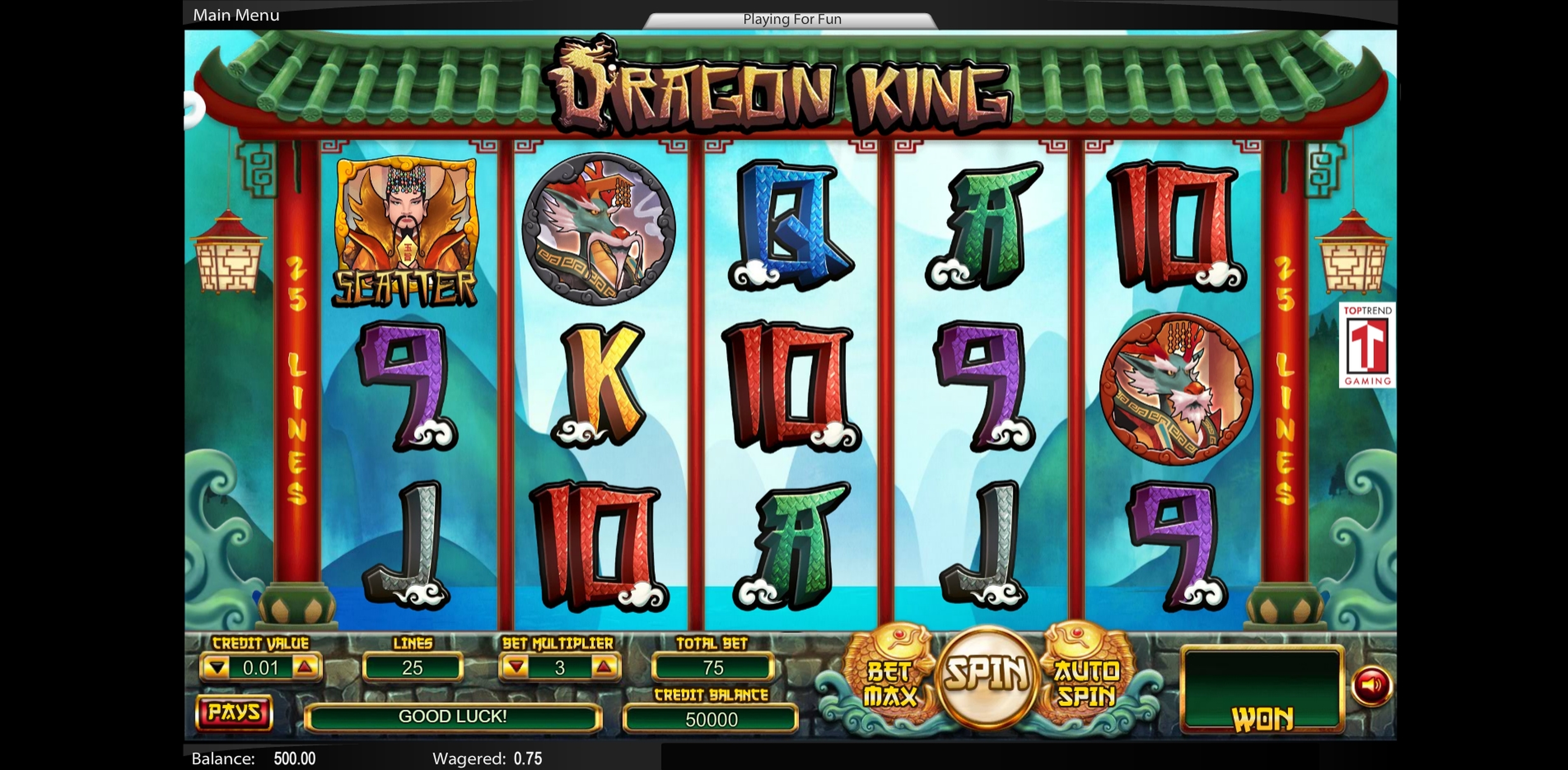 Win Money in Dragon King (Swintt) Free Slot Game by Swintt
