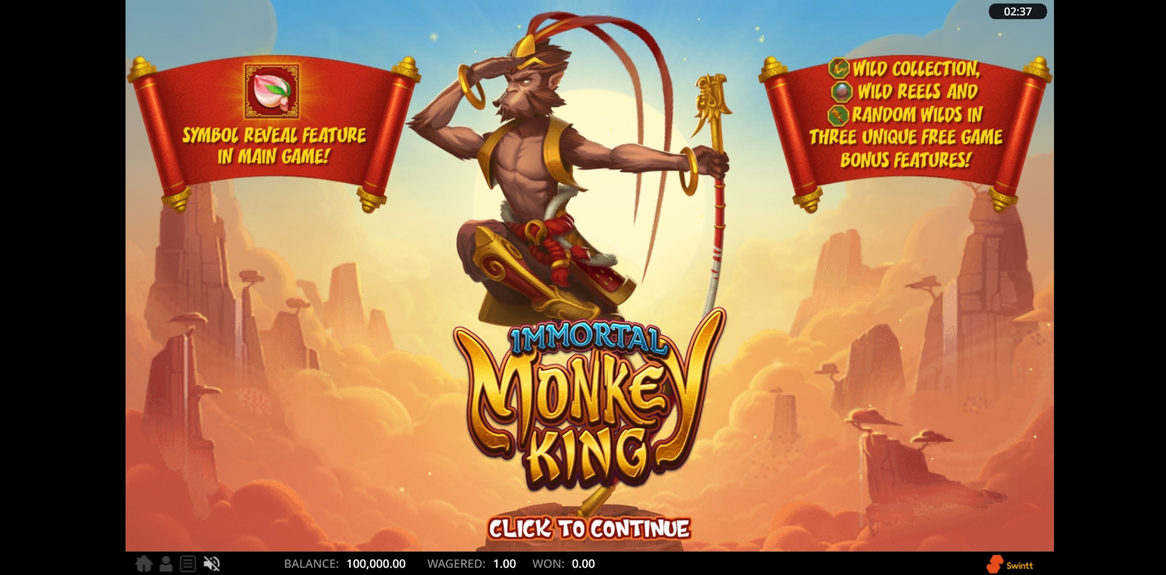Play Immortal Monkey King Free Casino Slot Game by Swintt