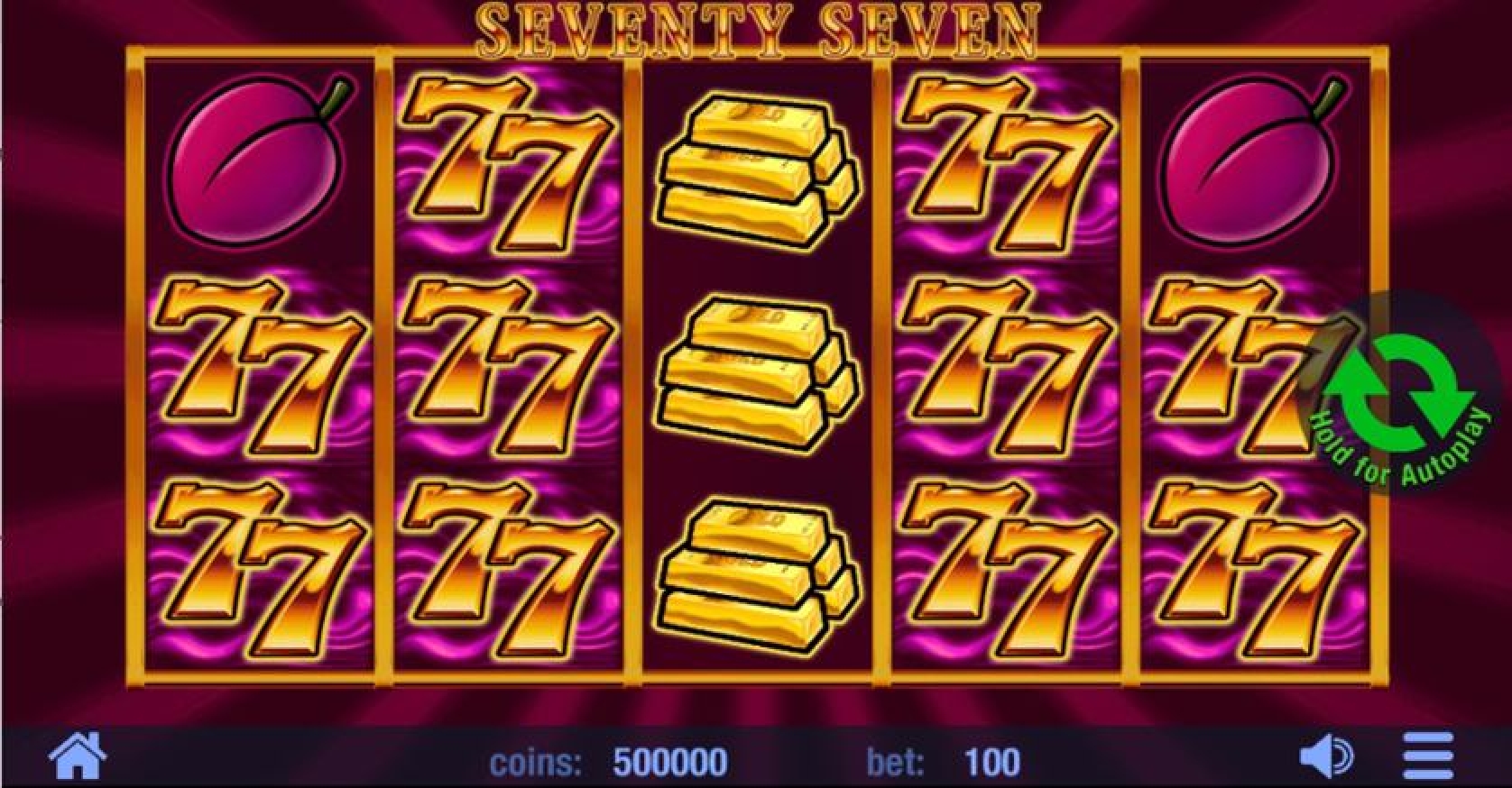 Win Money in Seventy Seven Free Slot Game by Swintt