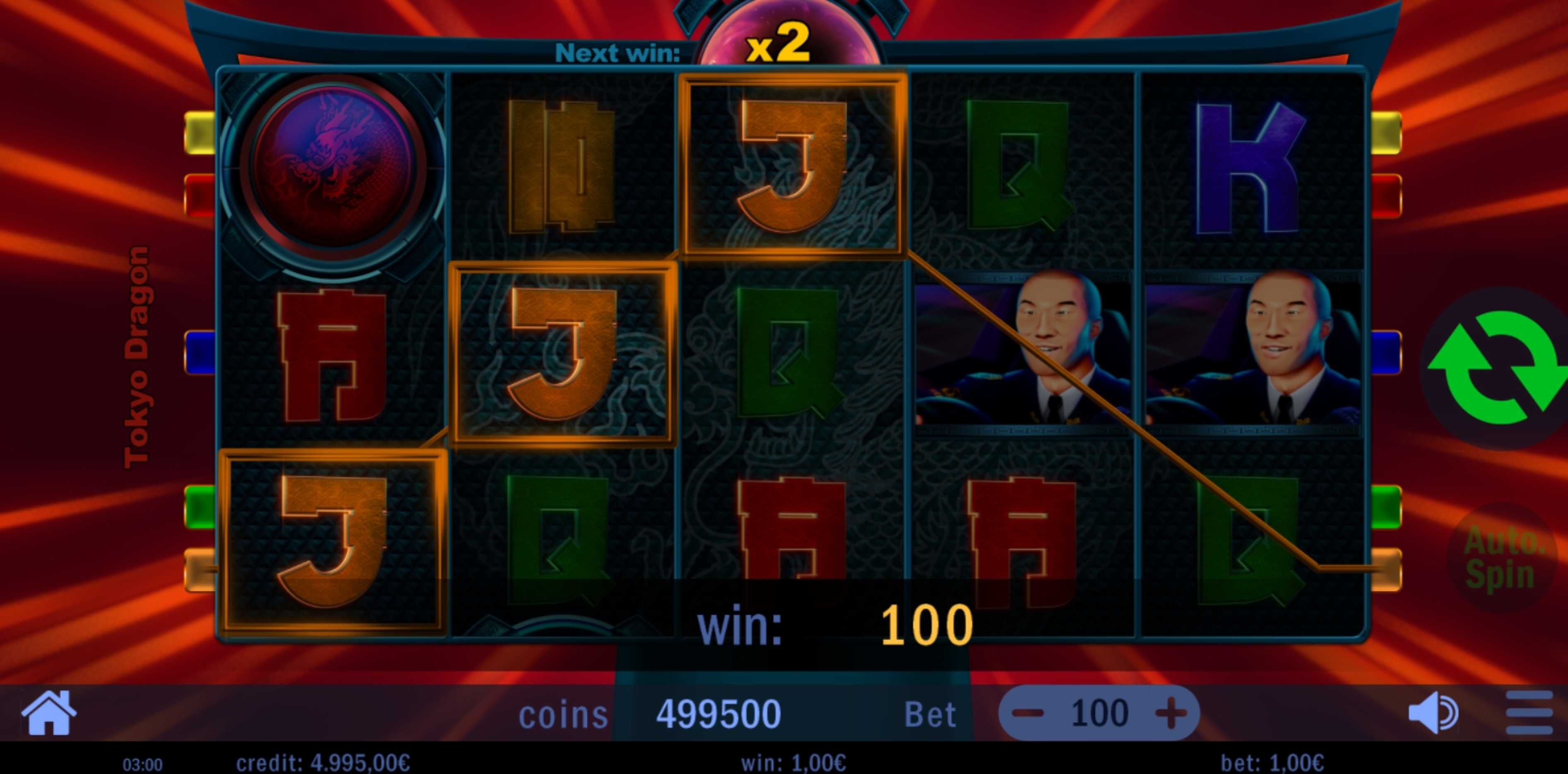 Win Money in Tokyo Dragon Free Slot Game by Swintt