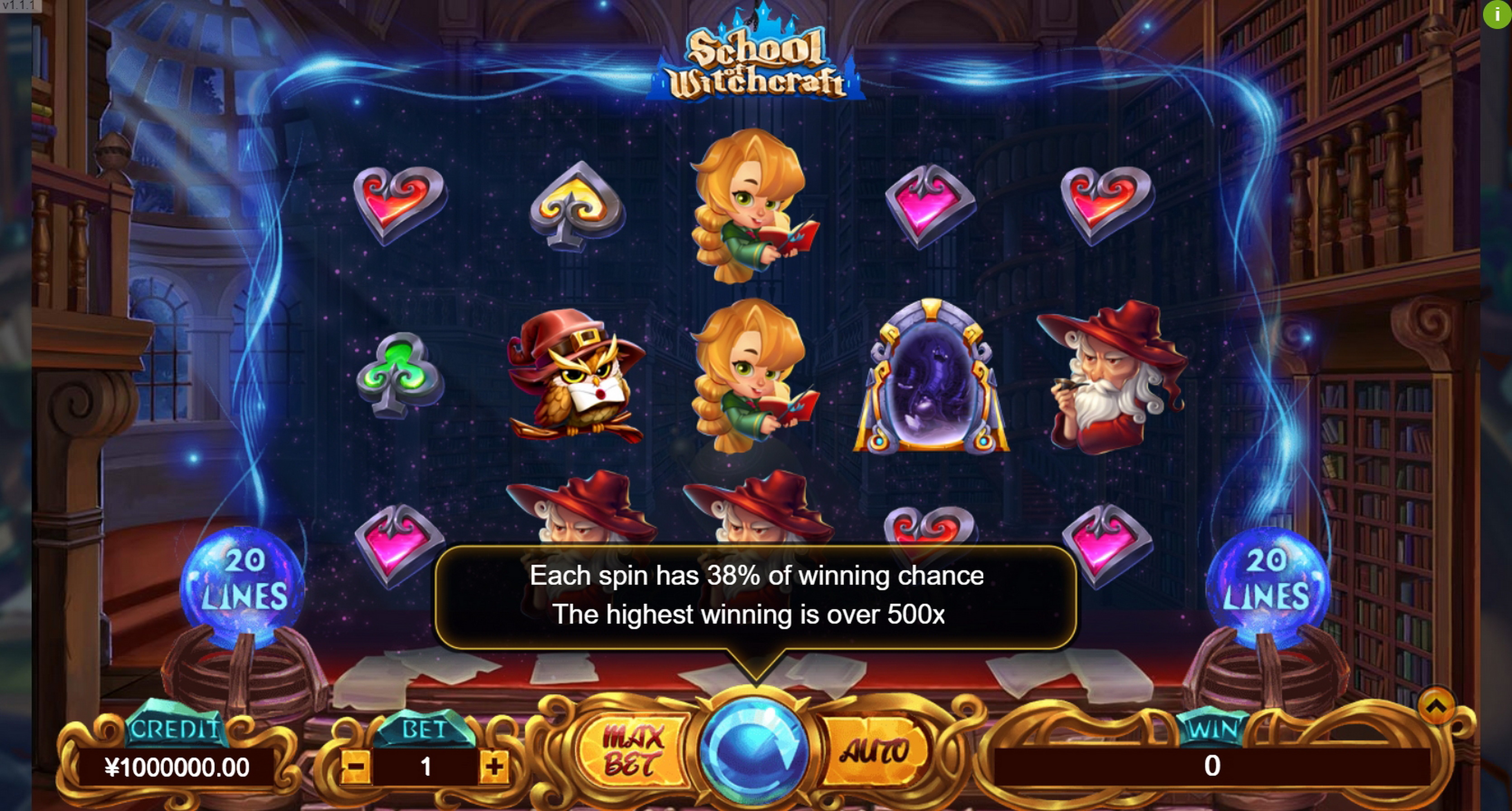 Reels in School of Witchcraft Slot Game by TIDY