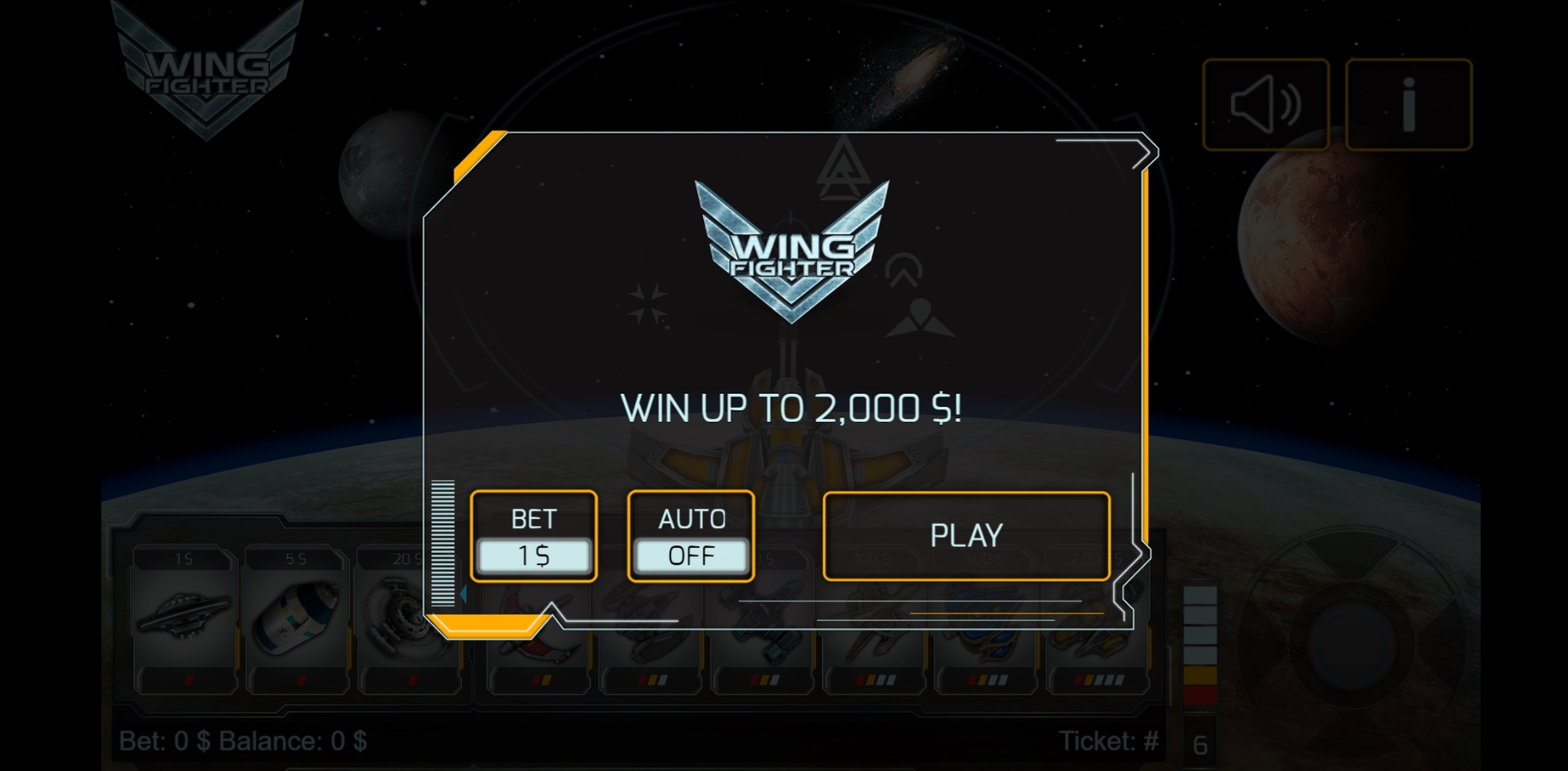 Play Wing Fighter Free Casino Slot Game by Vermantia