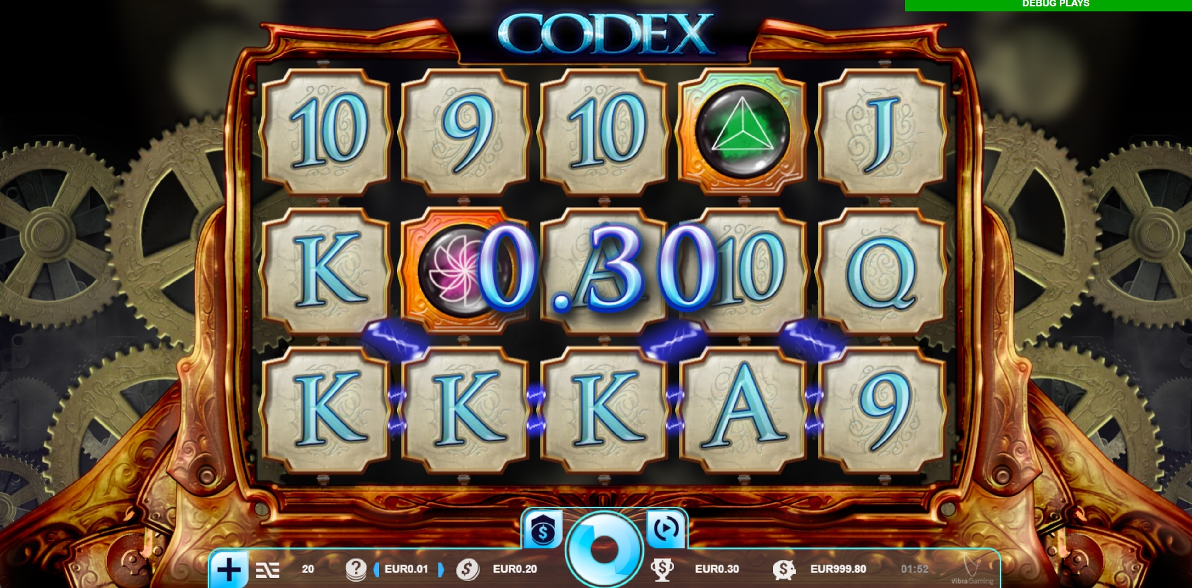 Win Money in Codex Free Slot Game by Vibra Gaming