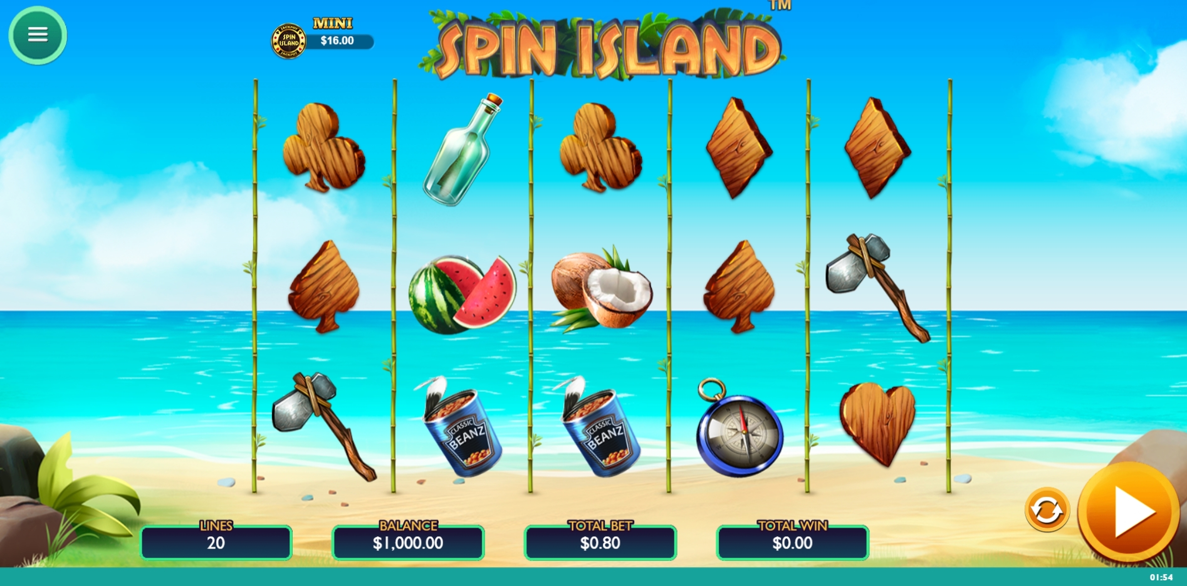 Reels in Spin Island Slot Game by Vibra Gaming