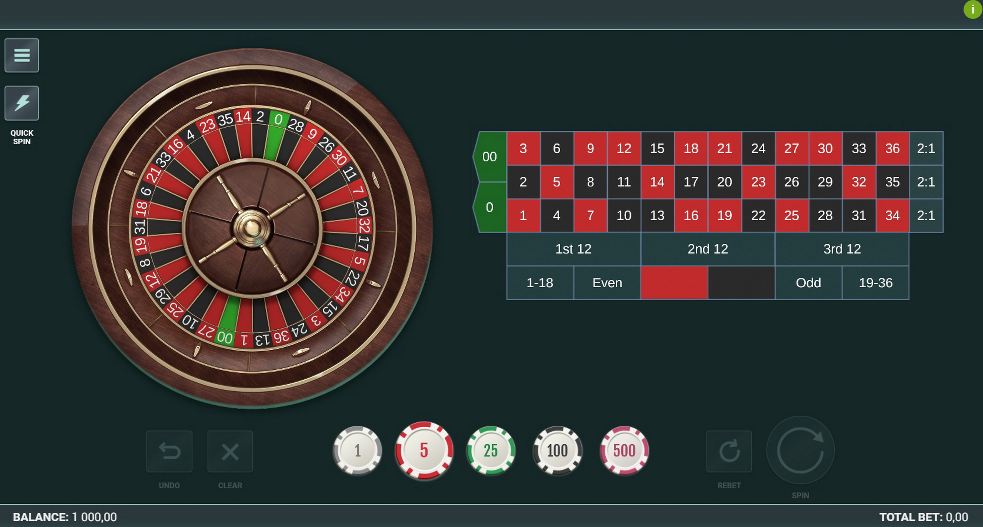 Reels in American Roulette (Woohoo) Slot Game by Woohoo
