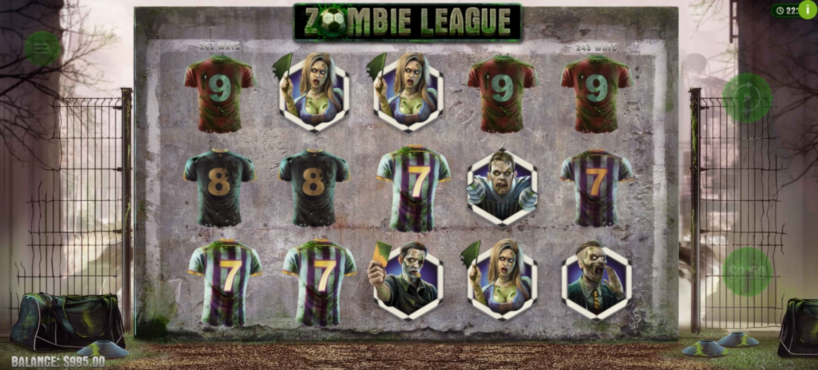 Win Money in Zombie League Free Slot Game by Woohoo
