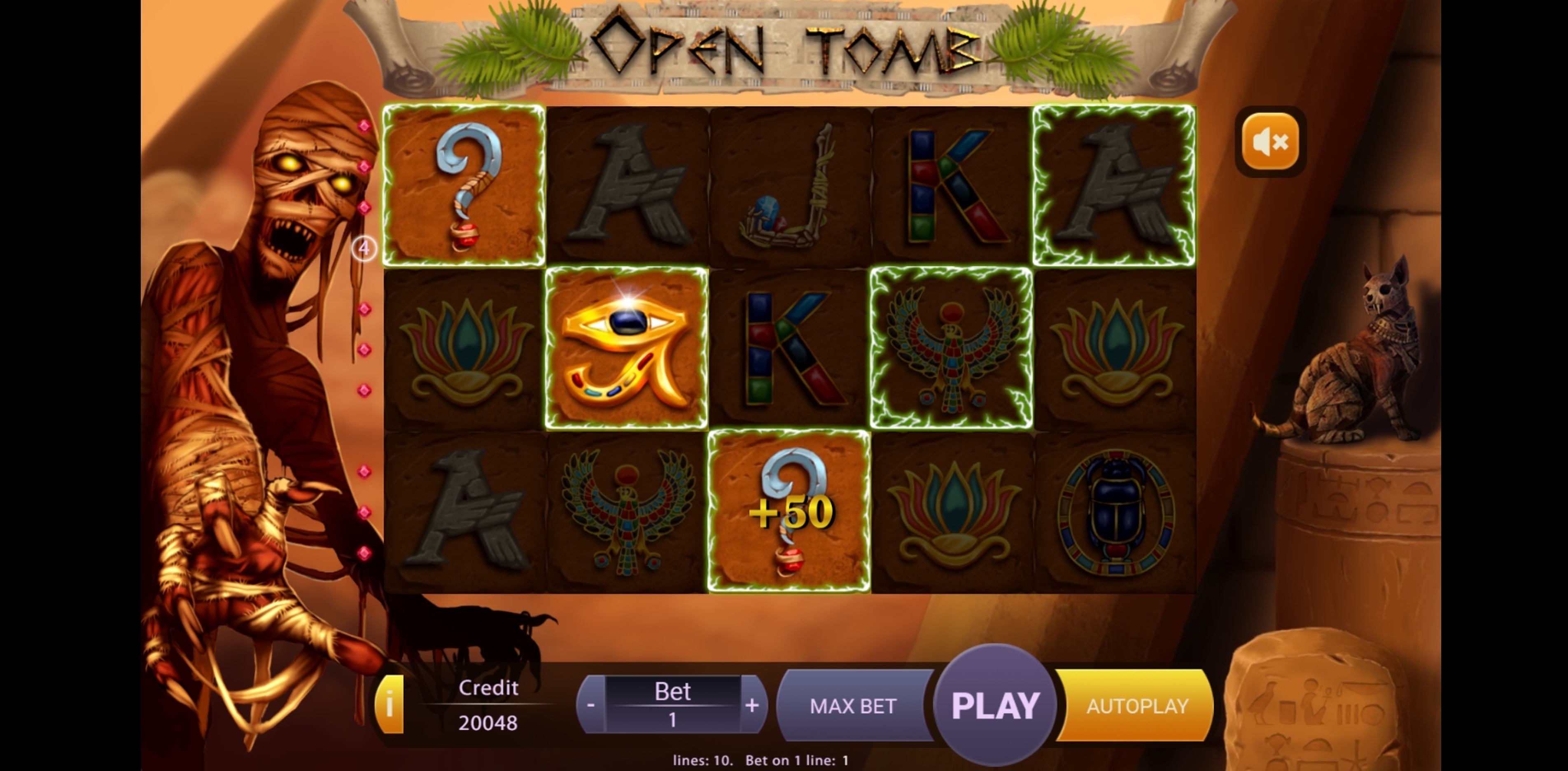 Win Money in Open Tomb Free Slot Game by X Play