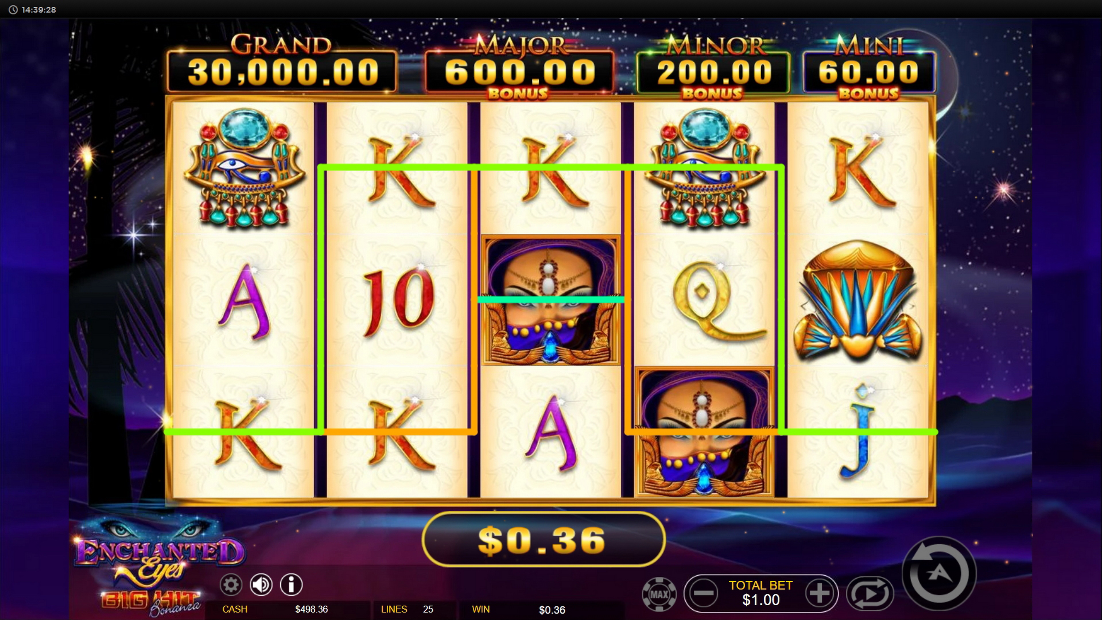 Win Money in Enchanted Eyes Free Slot Game by Ainsworth Gaming Technology