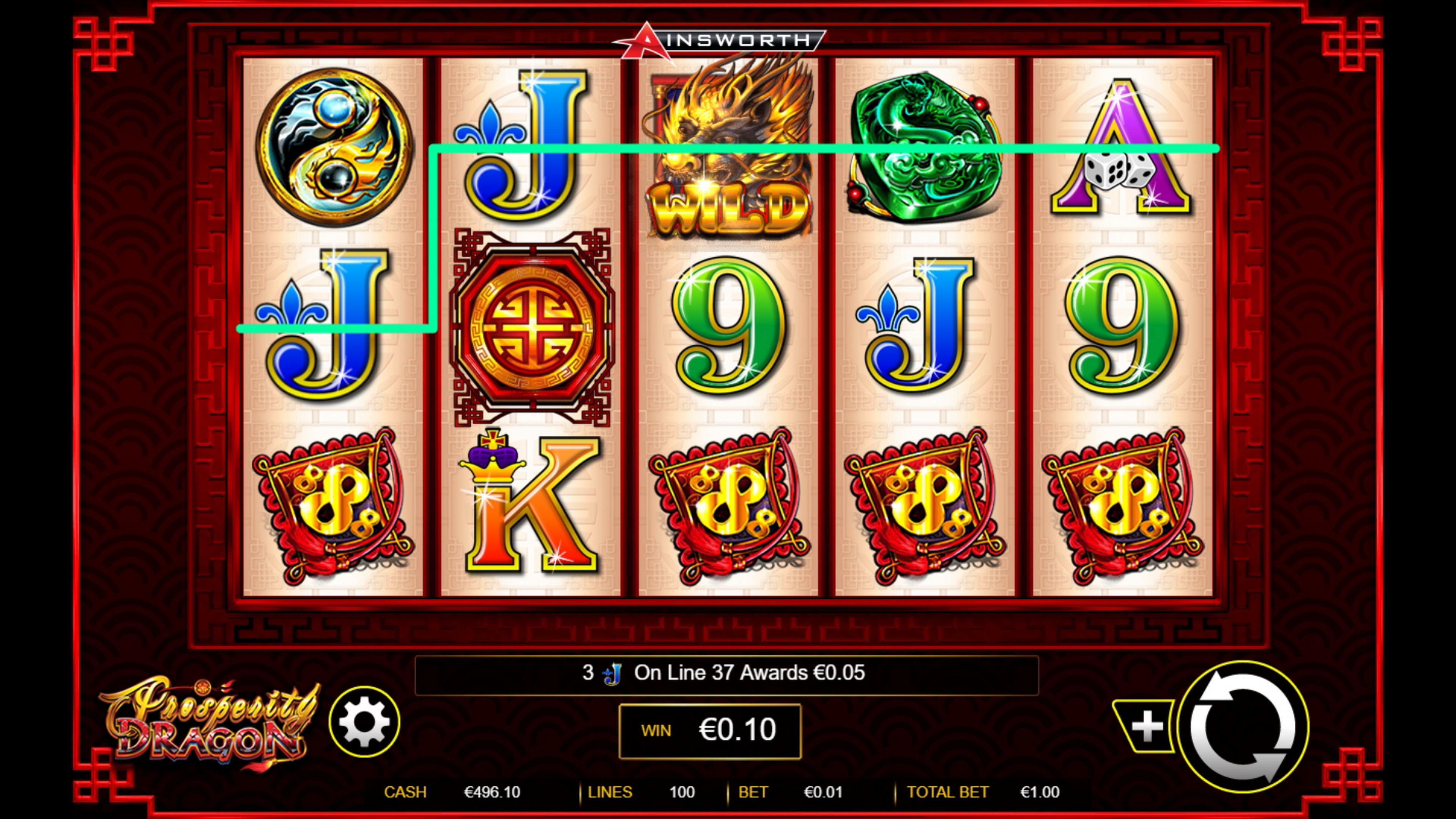 Win Money in Prosperity Dragon Free Slot Game by Ainsworth Gaming Technology