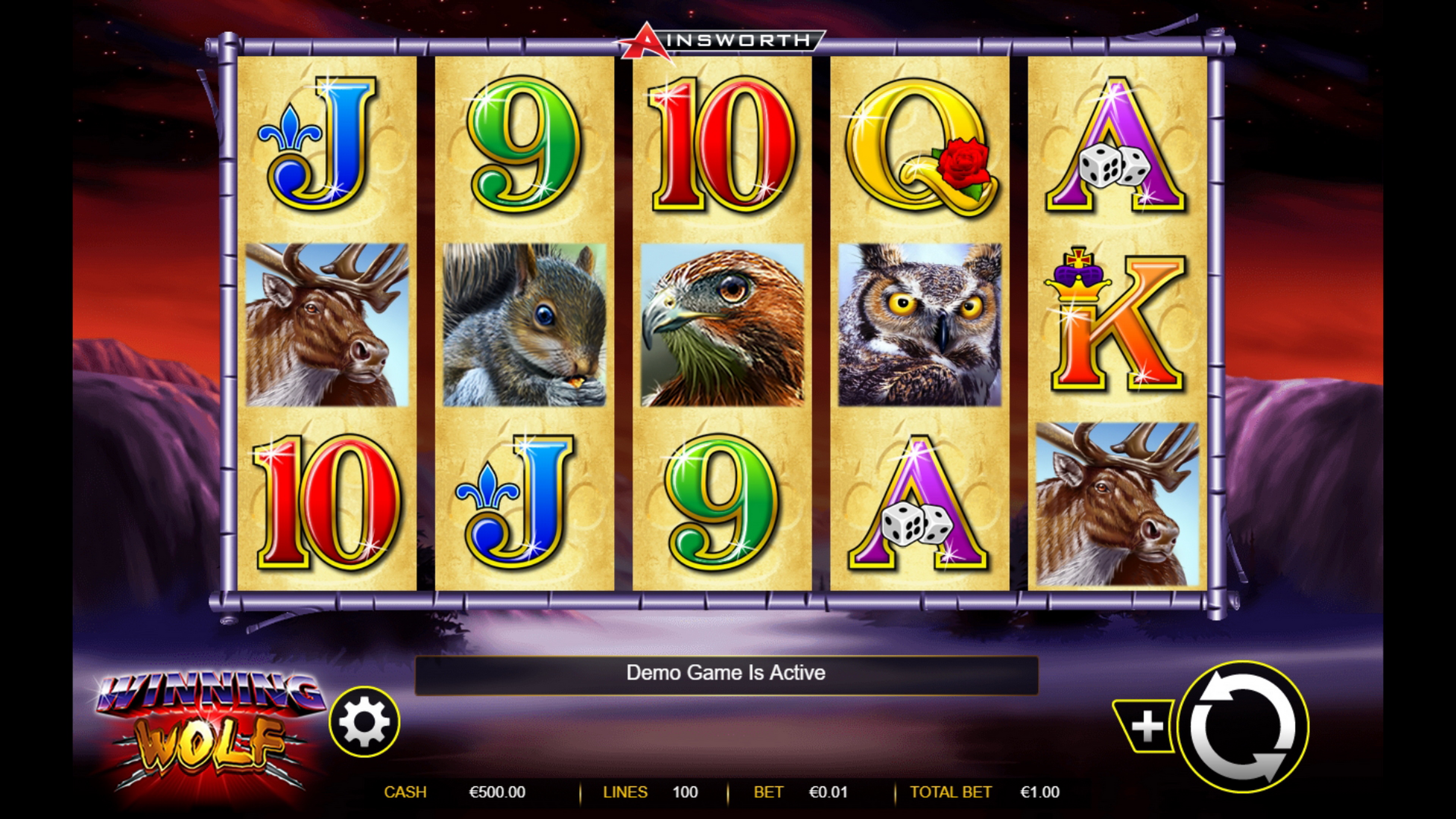 Reels in Winning Wolf Slot Game by Ainsworth Gaming Technology