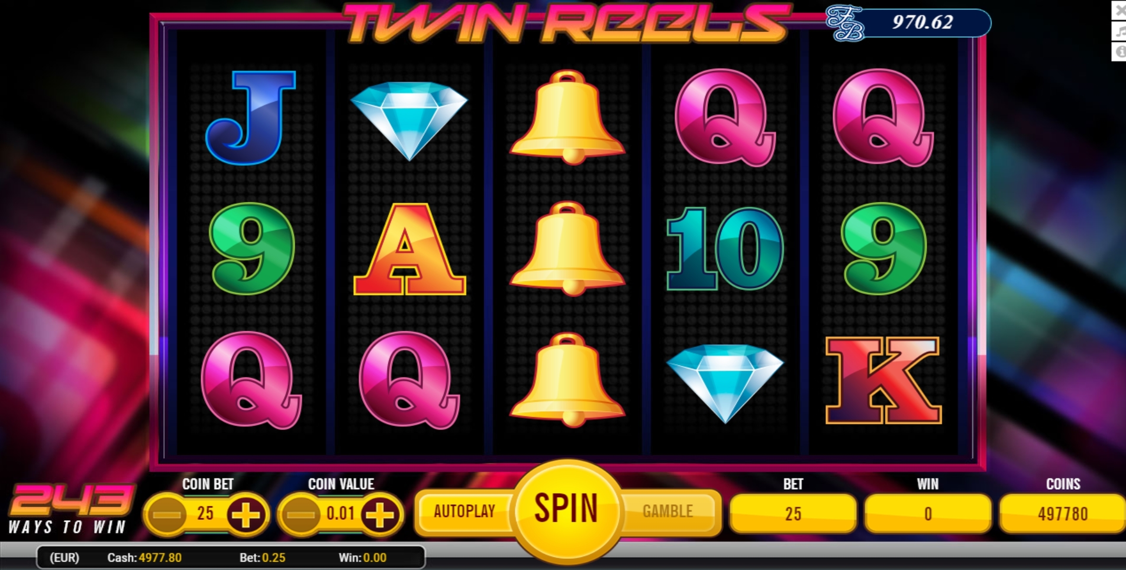 Reels in Twin Reels Slot Game by AlteaGaming