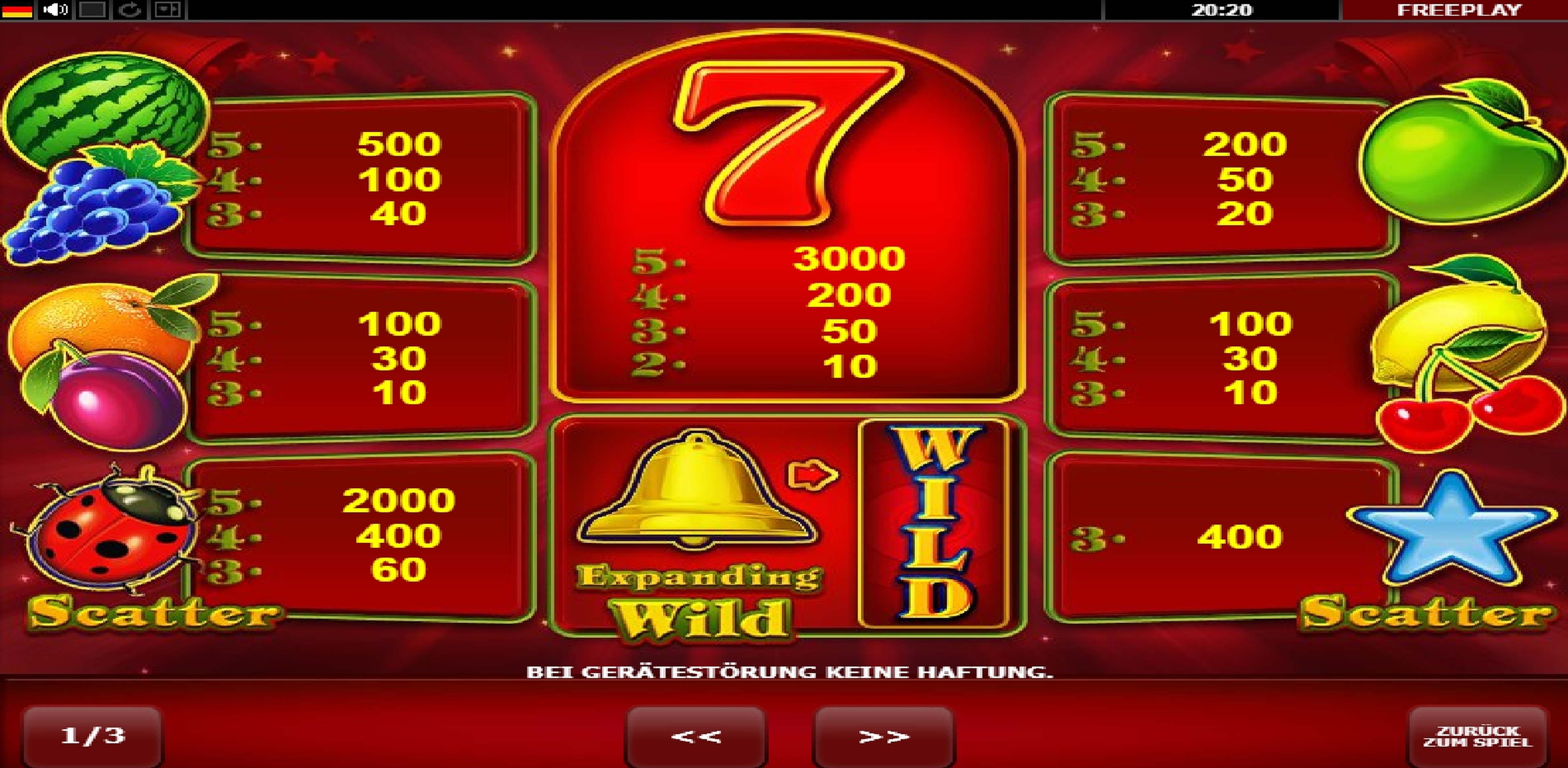 Info of Lucky Bells Slot Game by Amatic Industries