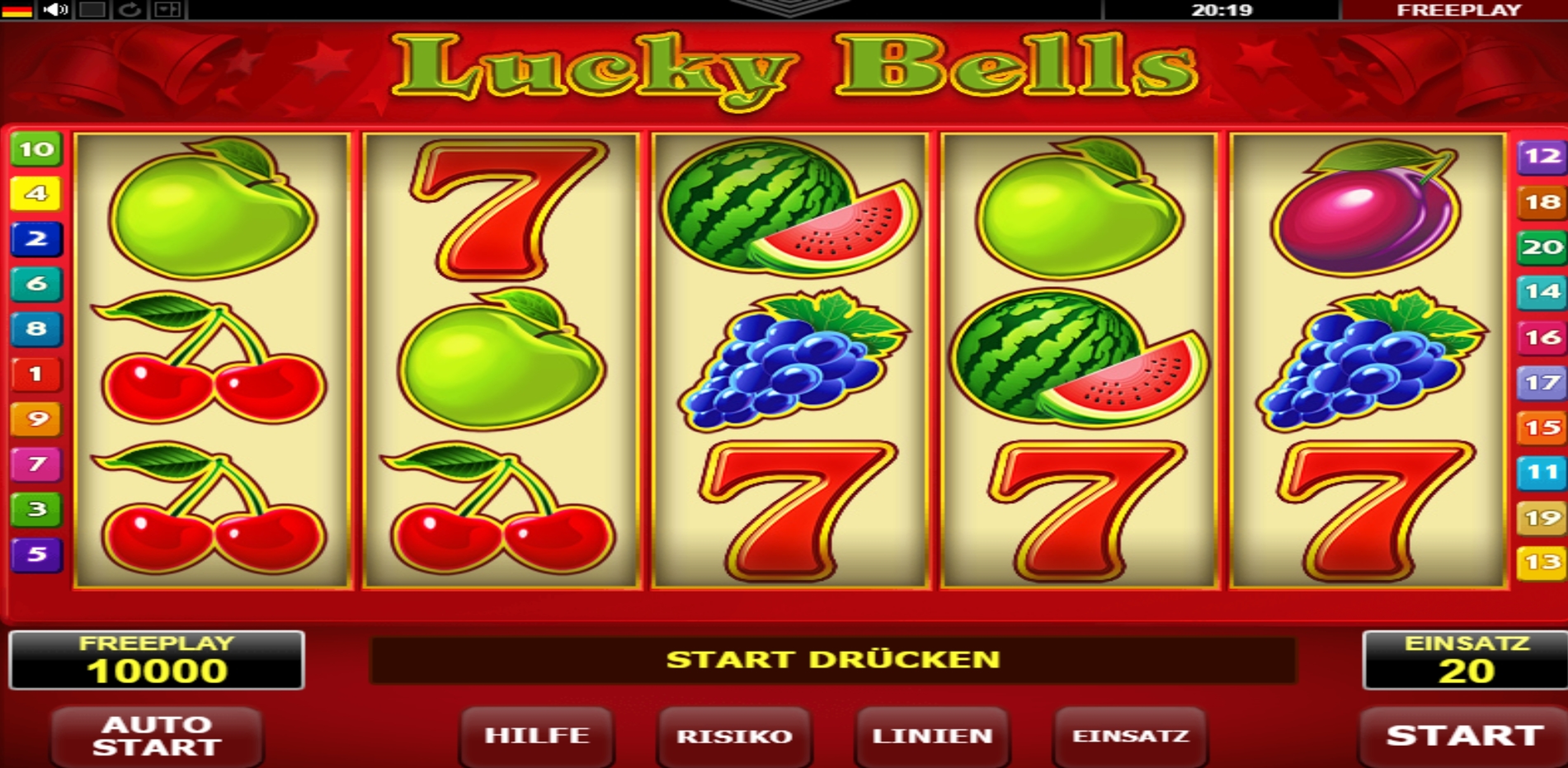 Reels in Lucky Bells Slot Game by Amatic Industries