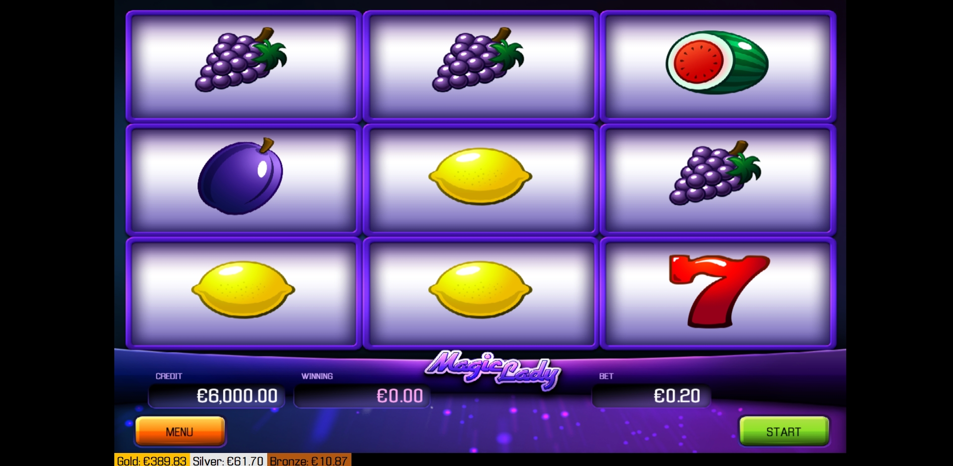 Reels in Magic Lady Slot Game by Apollo Games