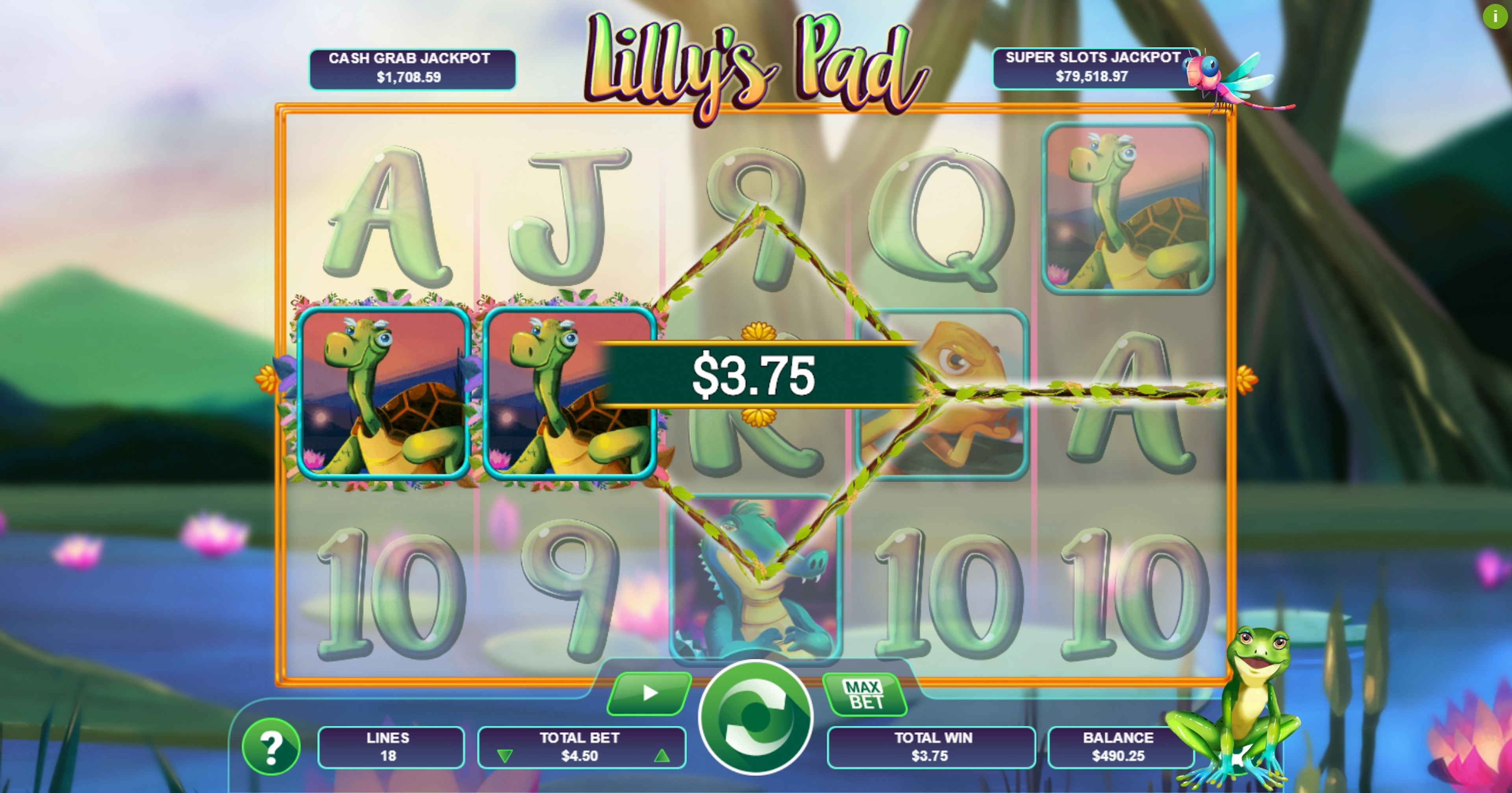 Win Money in Lilly's Pad Free Slot Game by Arrows Edge