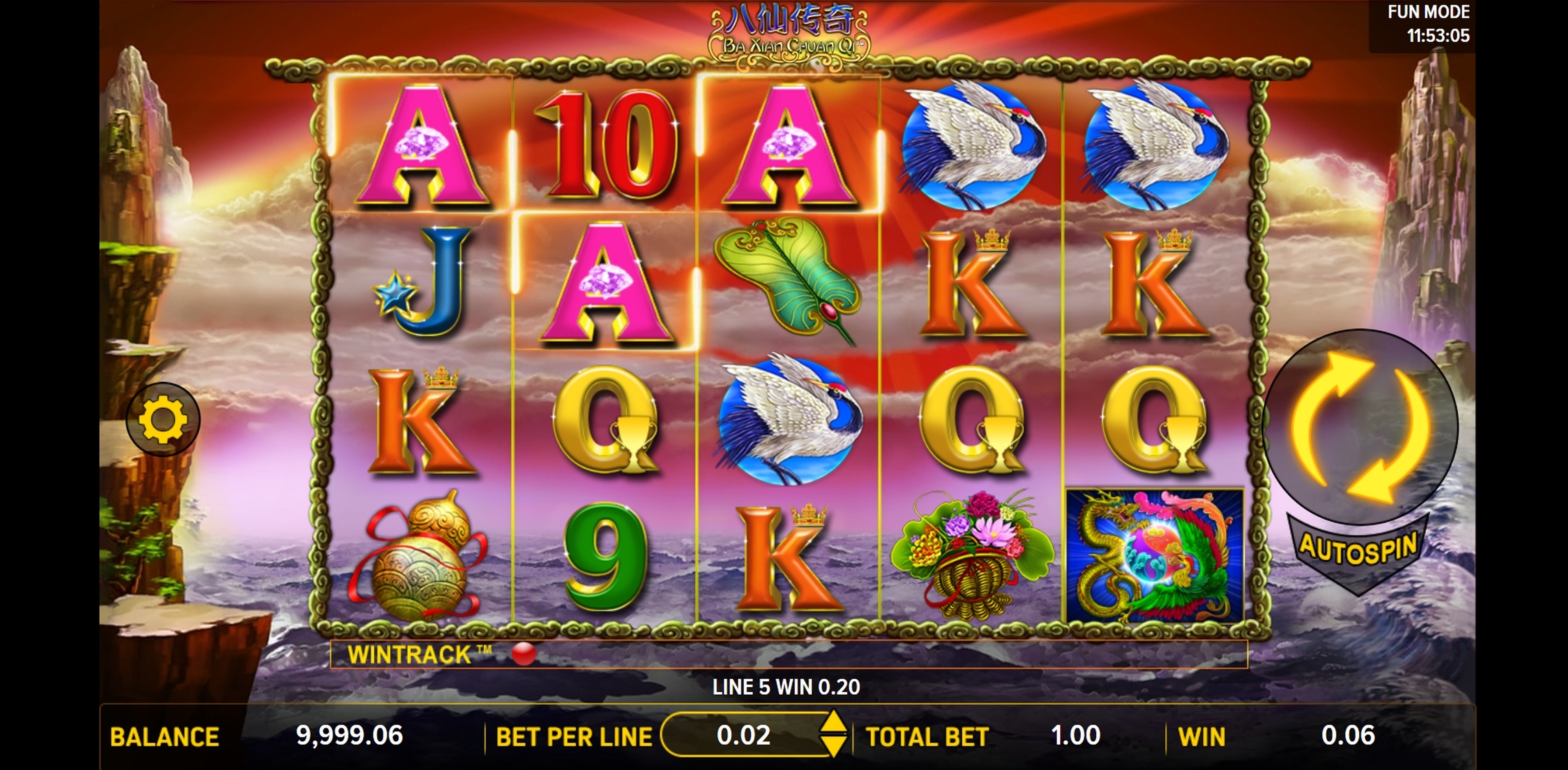 Win Money in Ba Xian Chuan Qi Free Slot Game by Aspect Gaming