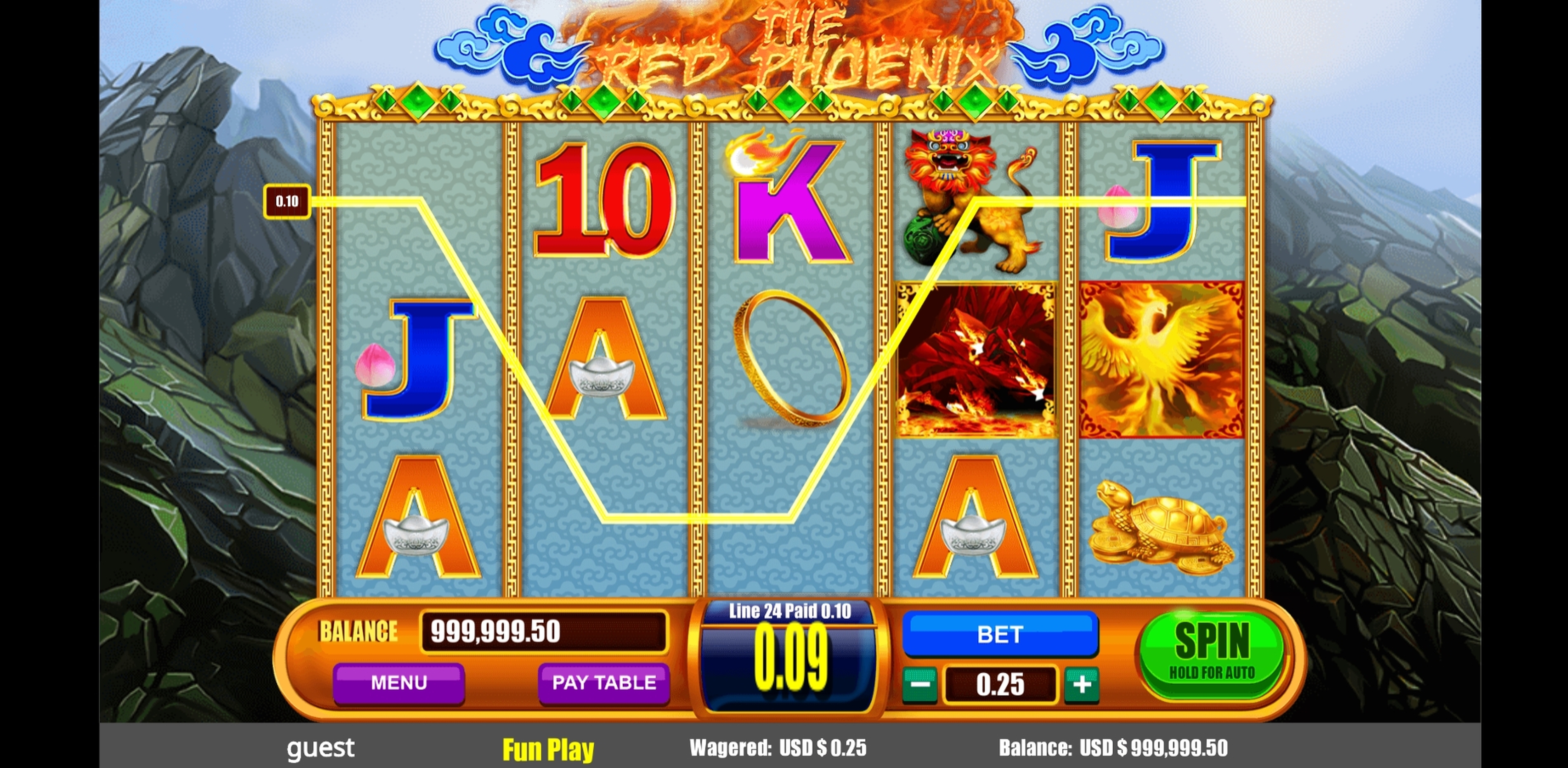 Win Money in The Red Phoenix Free Slot Game by August Gaming