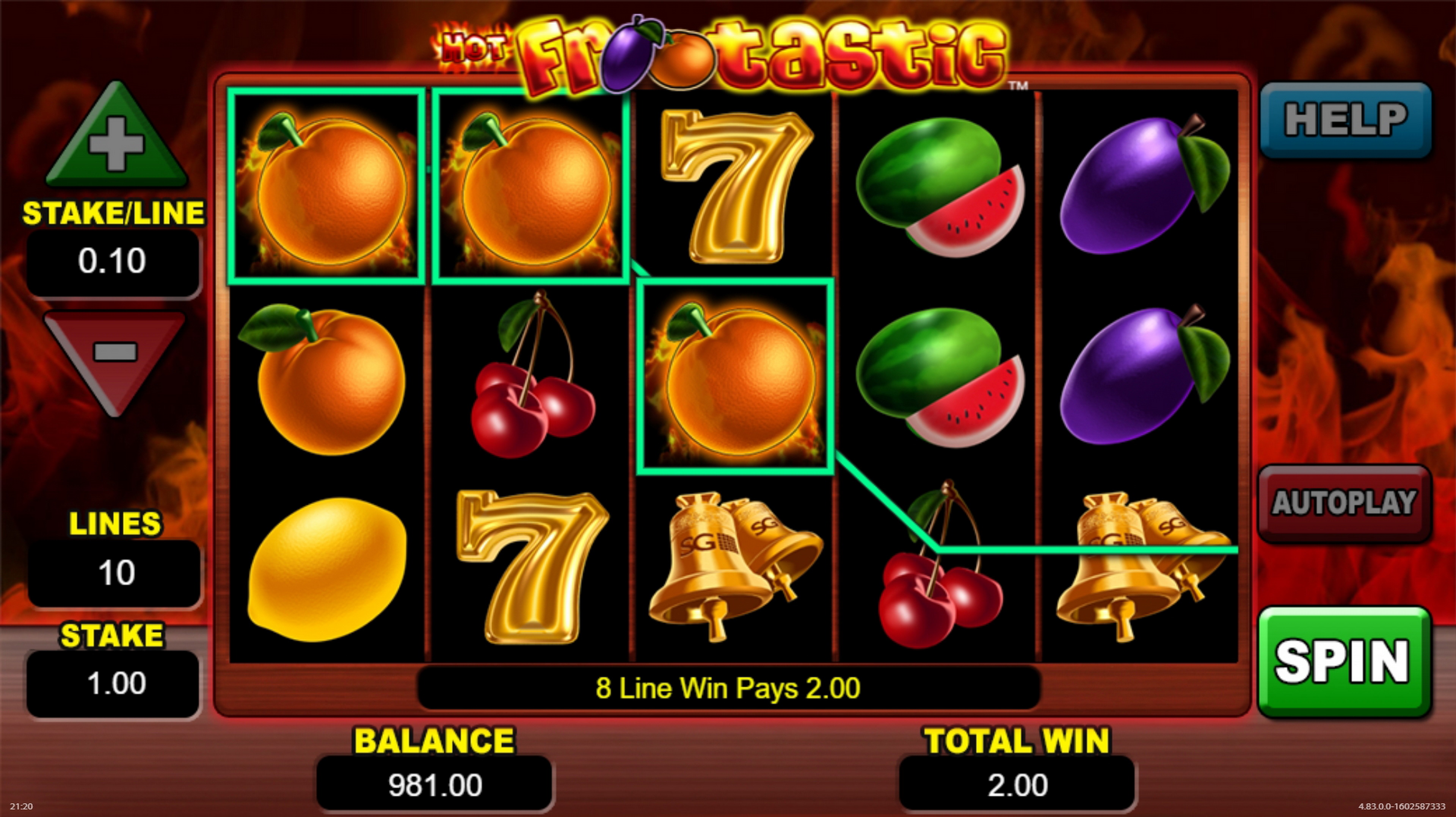 Win Money in Hot Frootastic Free Slot Game by Barcrest Games