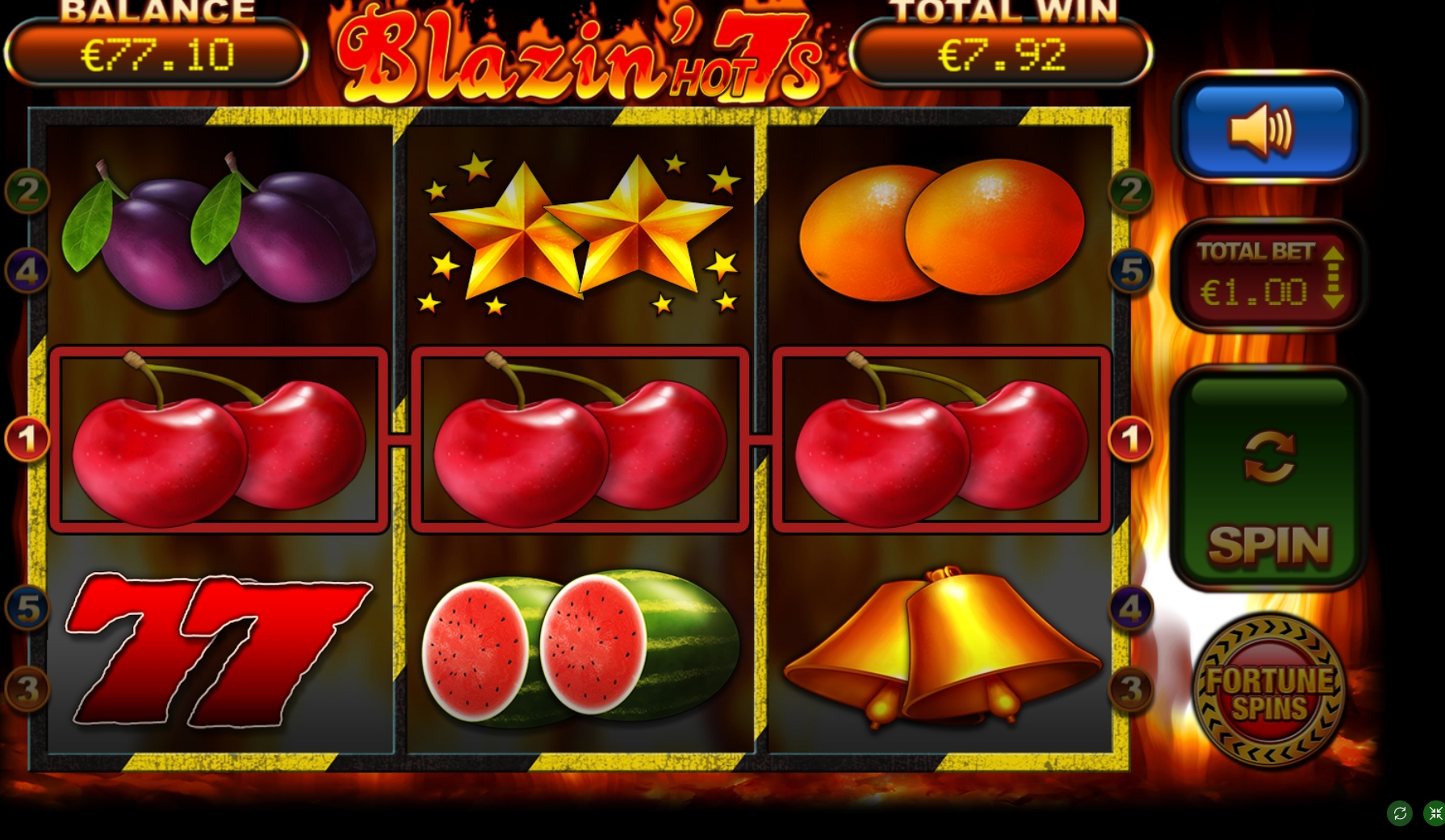 Win Money in Blazin' Hot 7s Free Slot Game by Betdigital