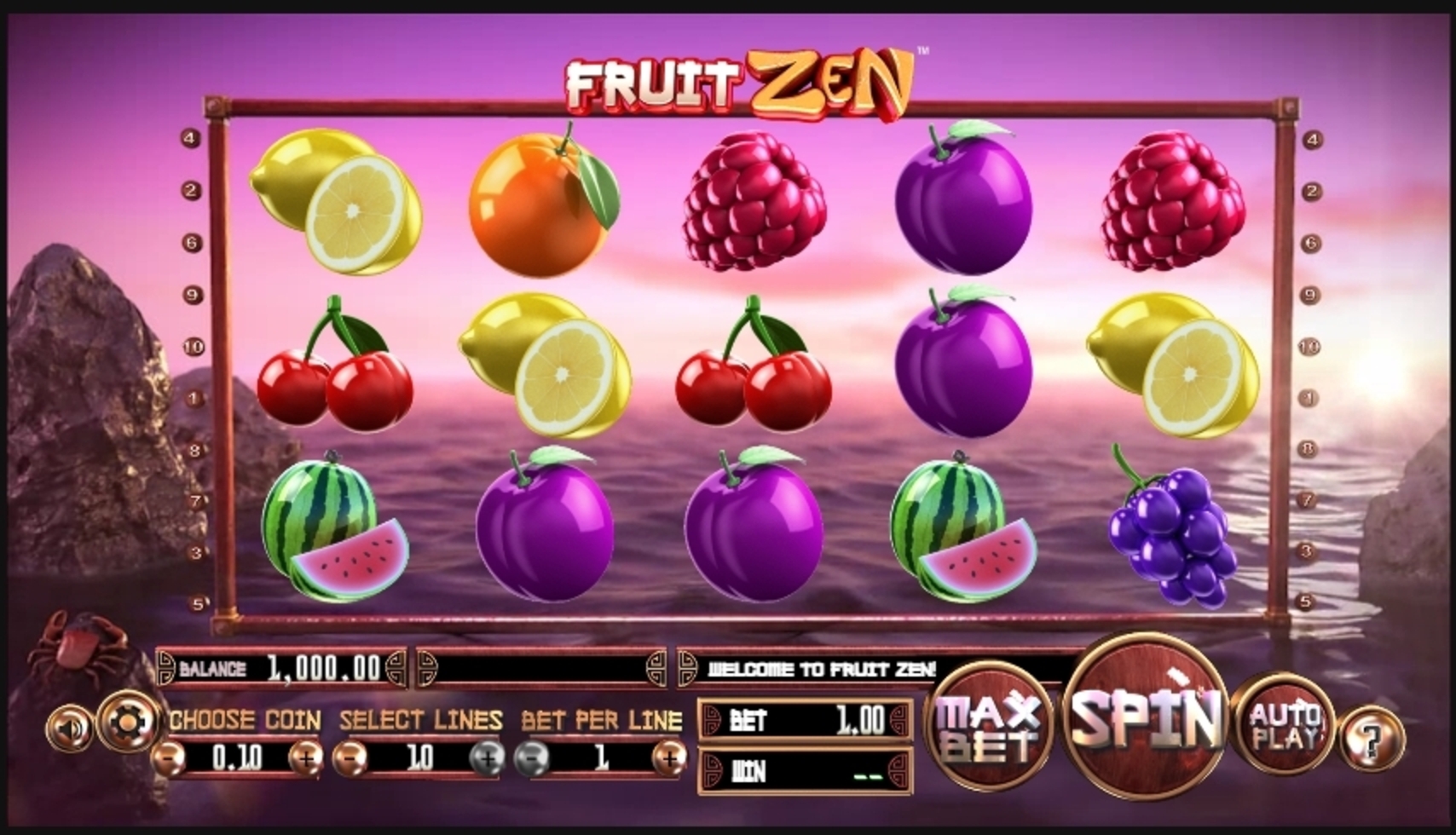 Reels in Fruit Zen Slot Game by Betsoft
