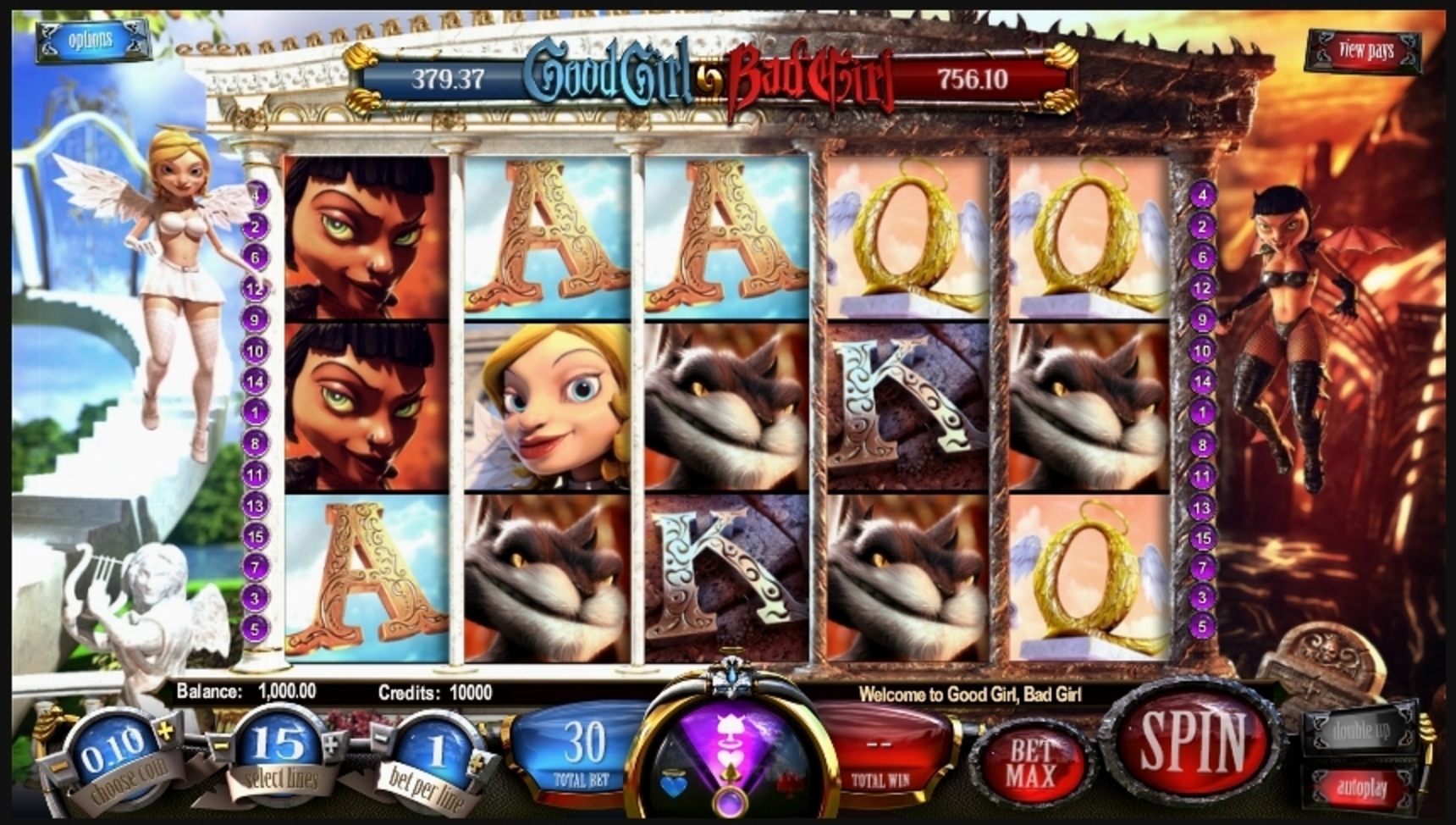 Reels in Good Girl Bad Girl Slot Game by Betsoft