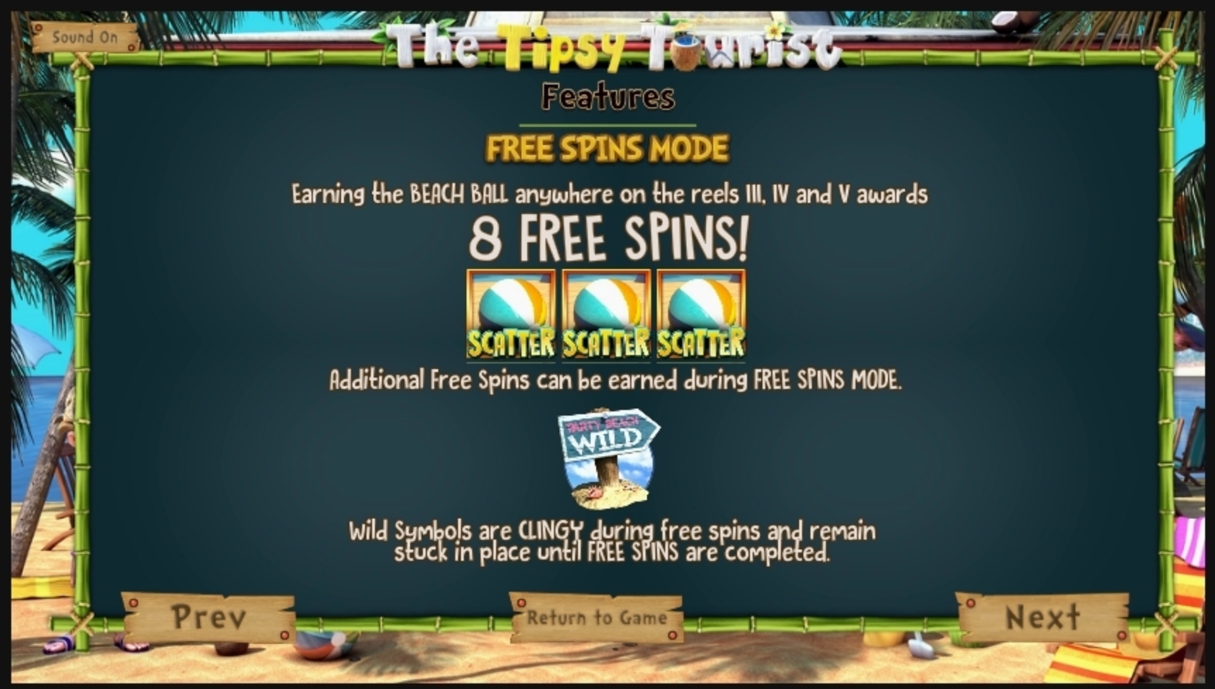 Info of The Tipsy Tourist Slot Game by Betsoft