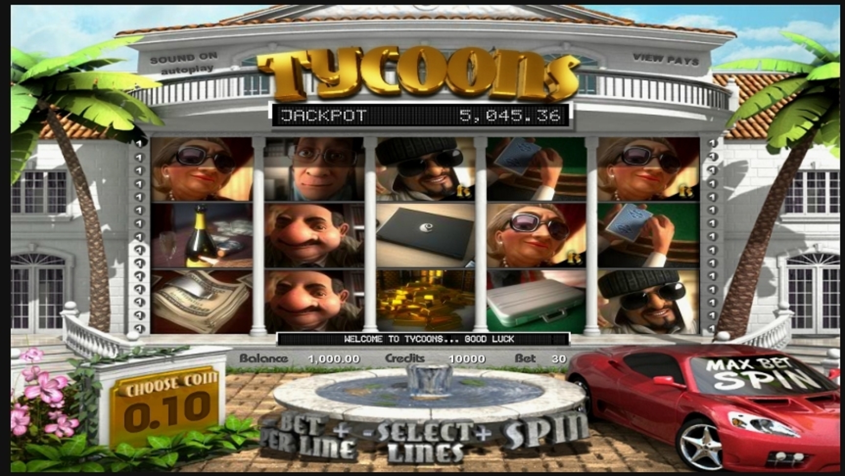 Reels in Tycoons Slot Game by Betsoft