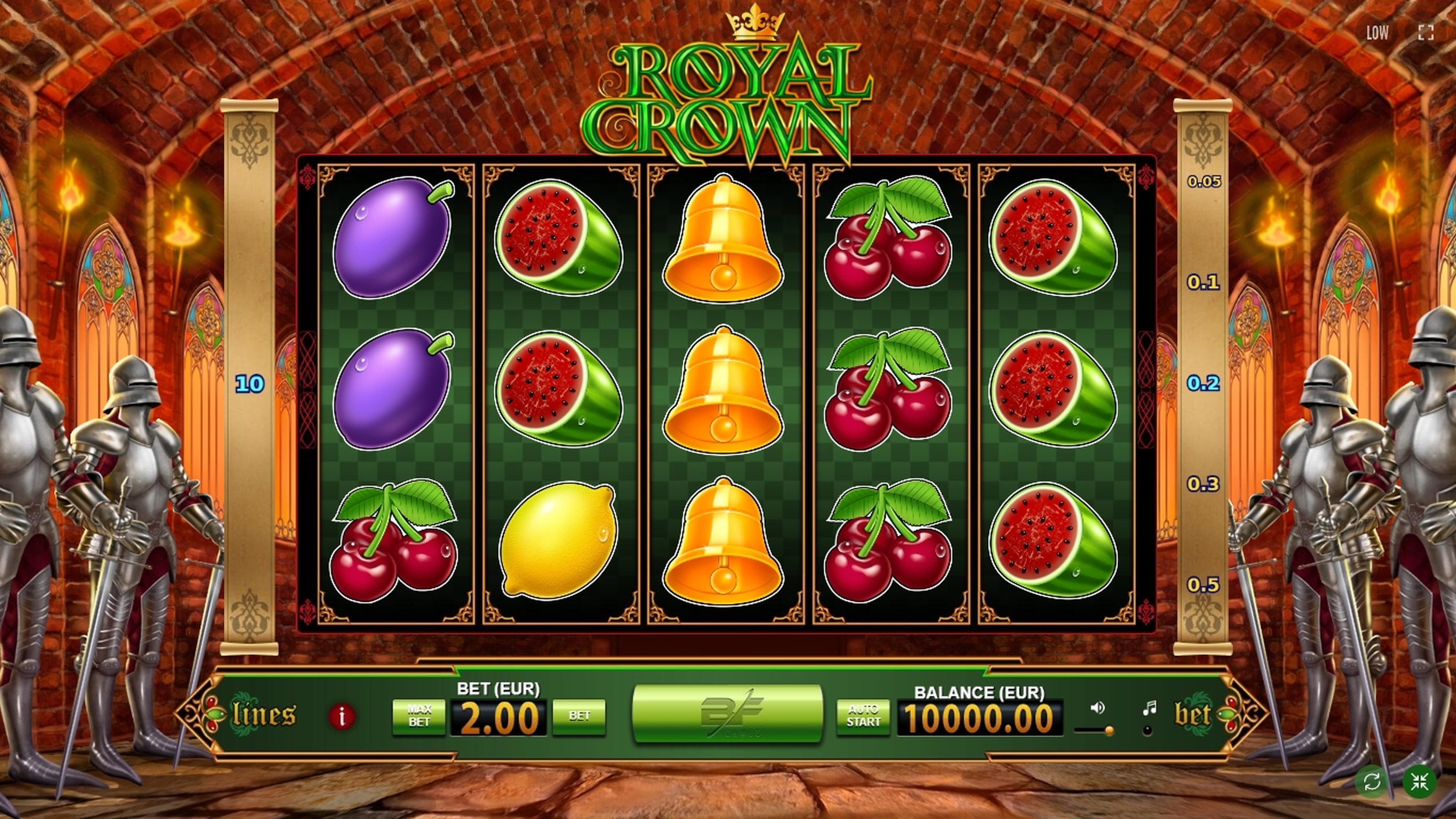Reels in Royal Crown (BF games) Slot Game by BF games