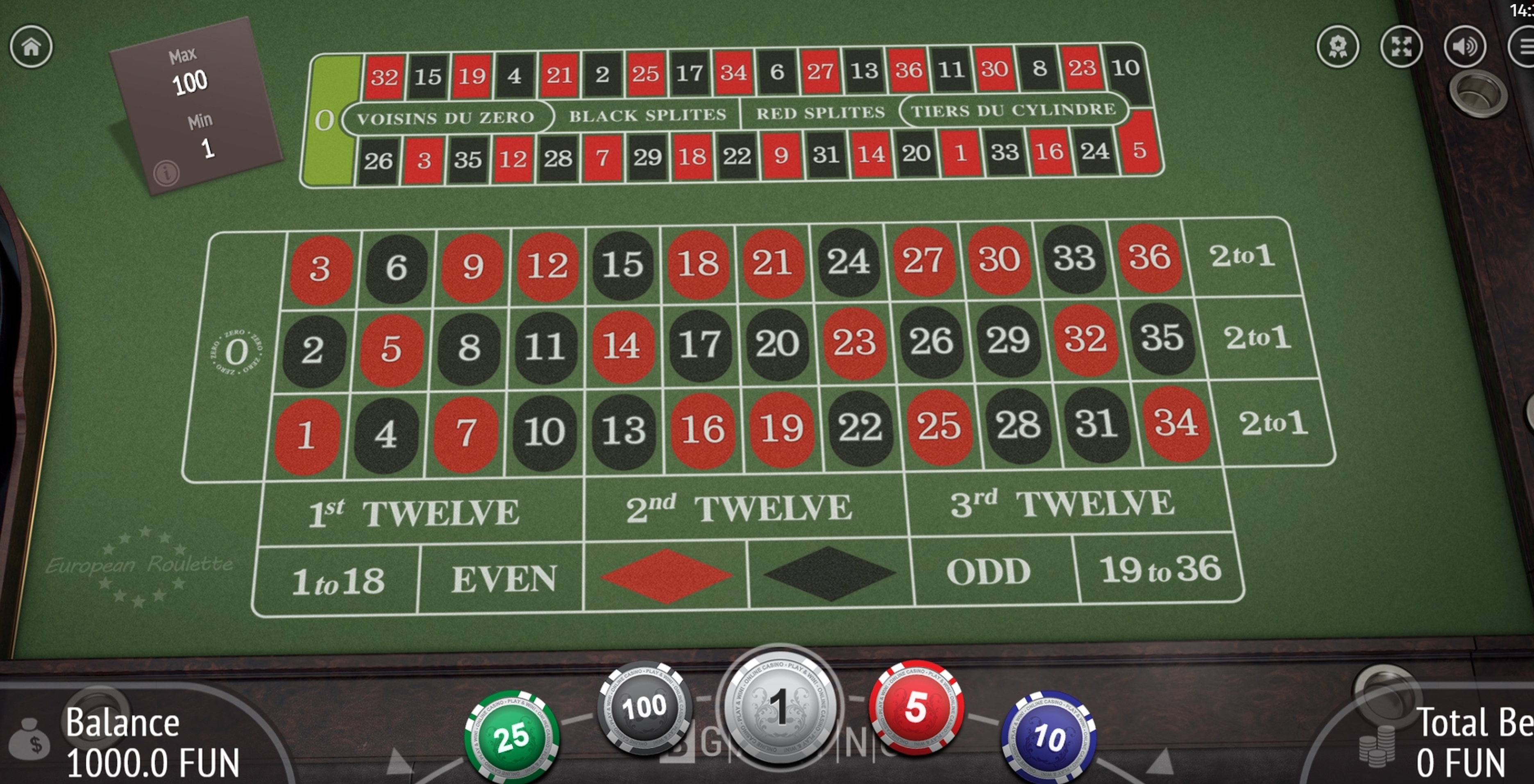Reels in European Roulette Slot Game by BGAMING