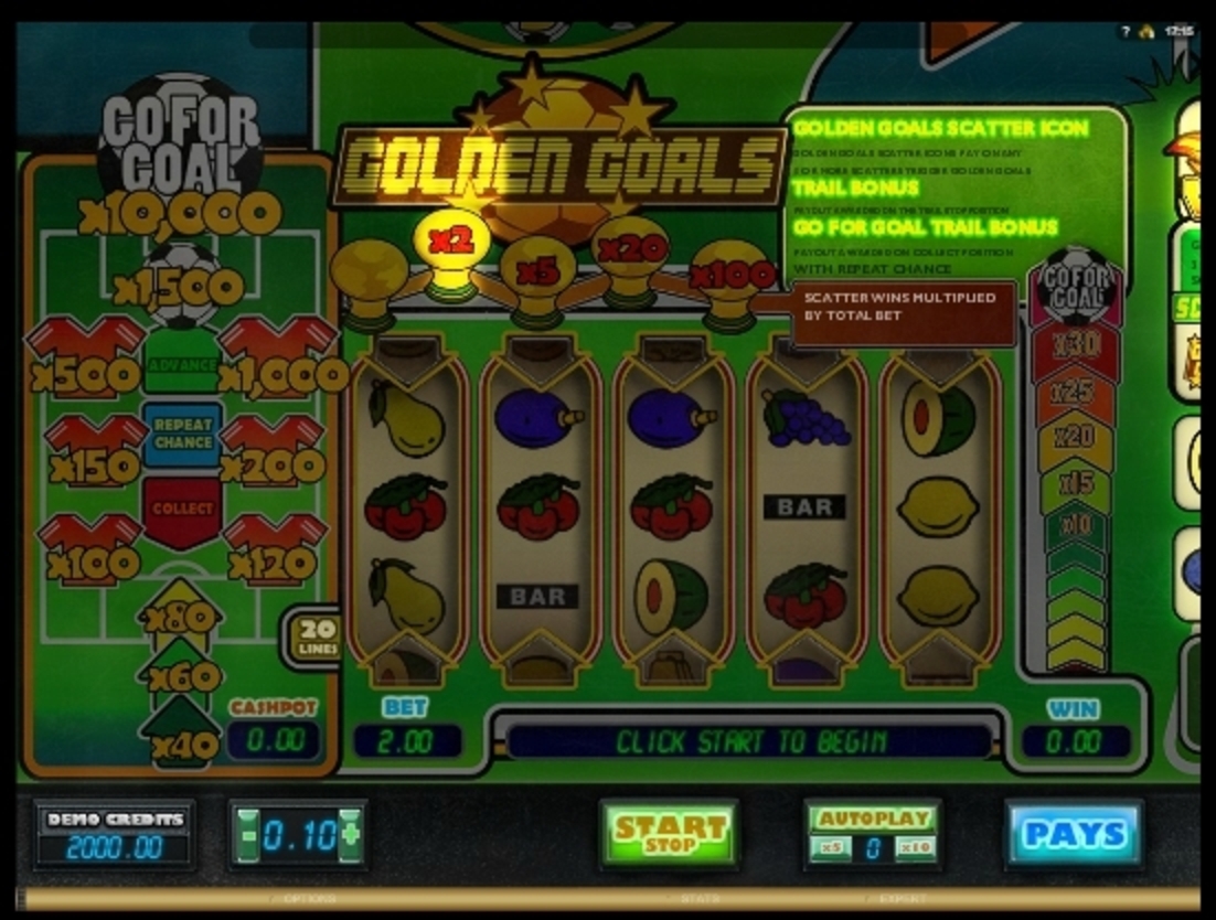 Reels in Golden Goals Slot Game by Big Time Gaming