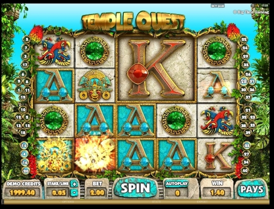 Win Money in Temple Quest Free Slot Game by Big Time Gaming